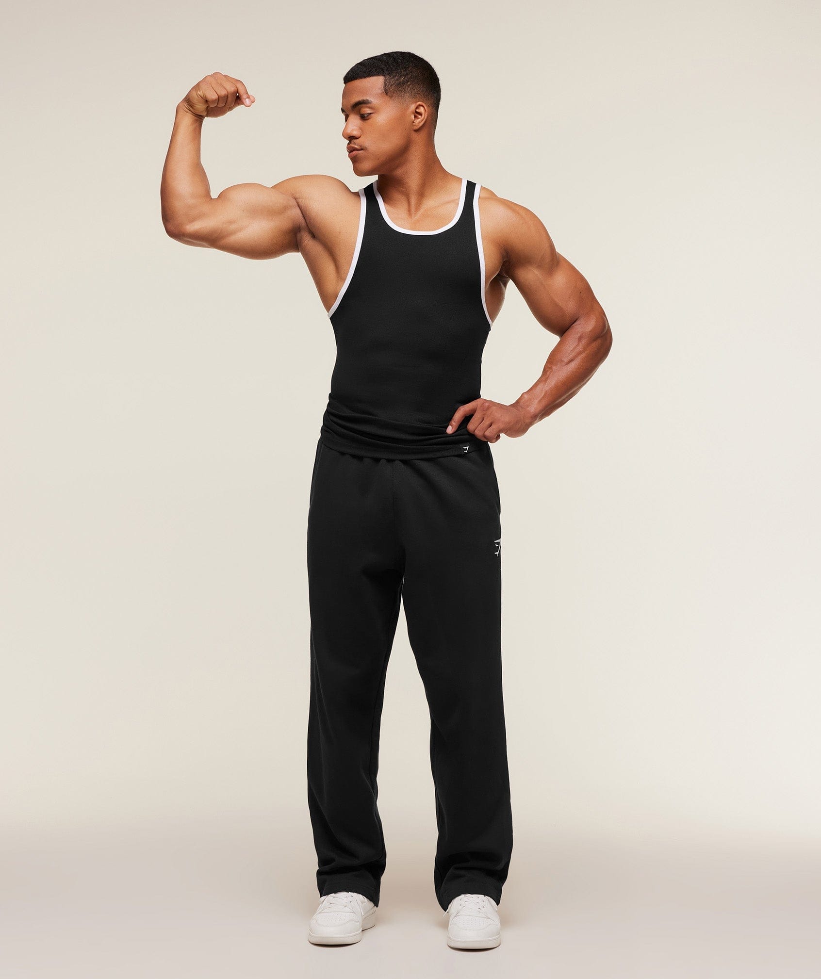Gymshark Ribbed Tank 1Pk Light Grey Core Marl