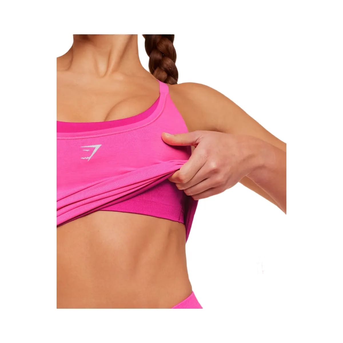 Gymshark Interval Seamless Midi Tank "Electric Pink Super-Set Pink"
