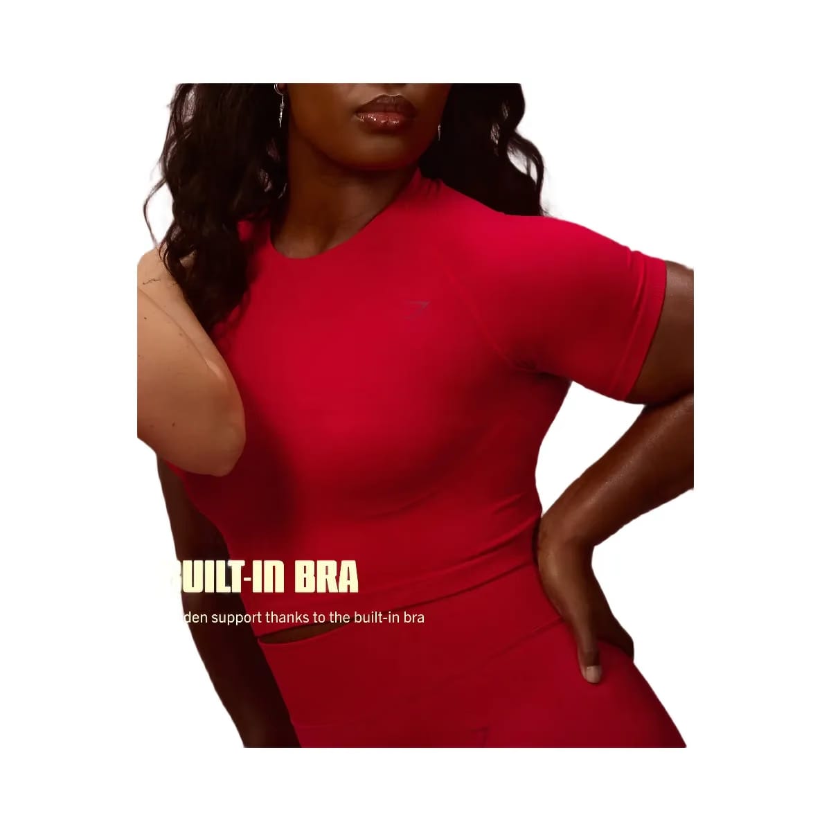 Gymshark Lift Seamless Short Sleeve Top "Carmine Red"