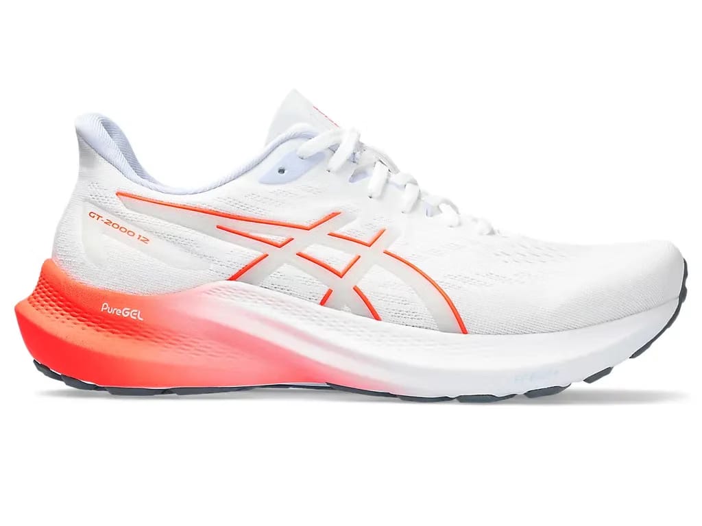 Asics GT 2000 12 White Sunrise Red