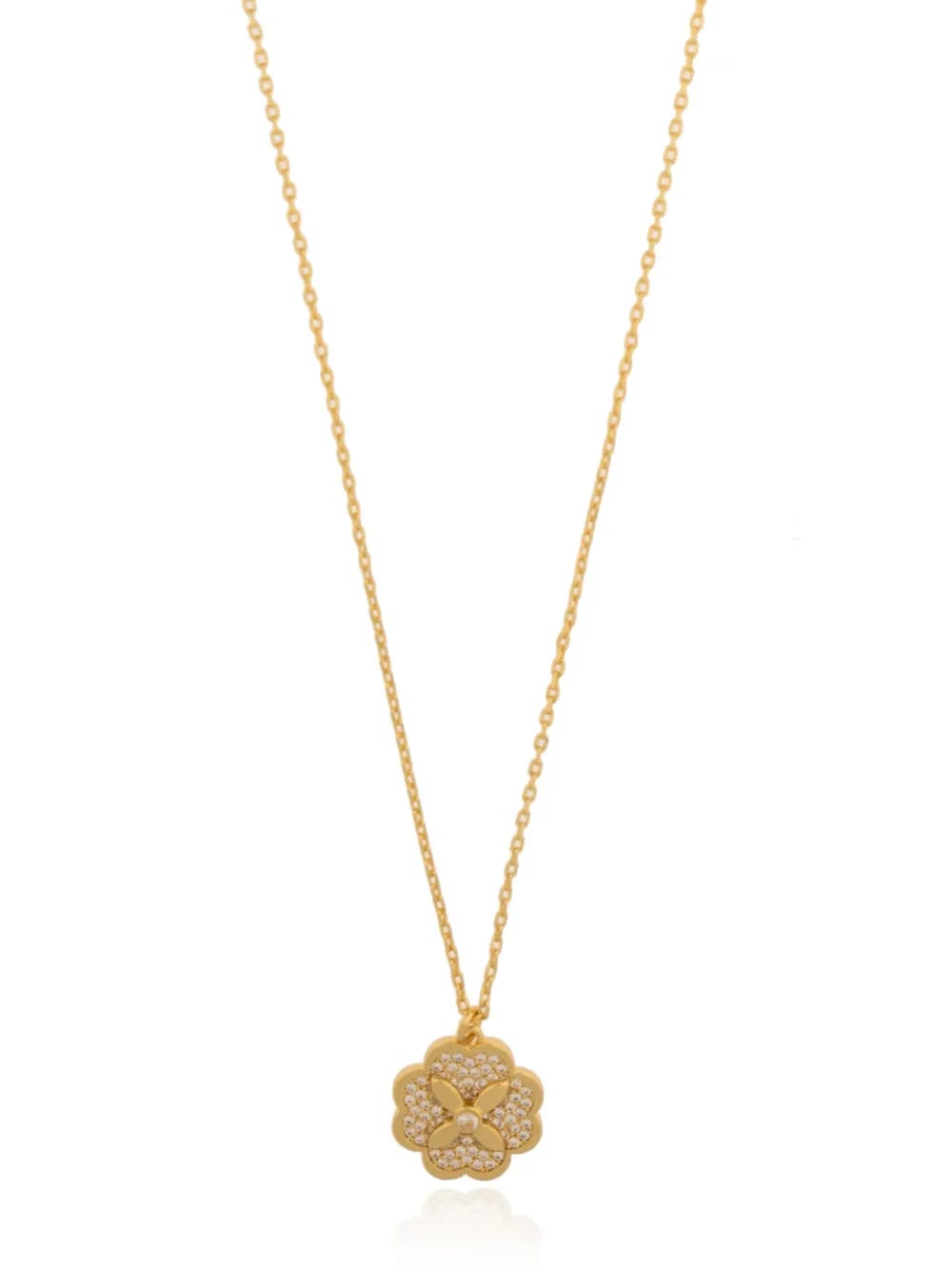 floral zirconium necklace