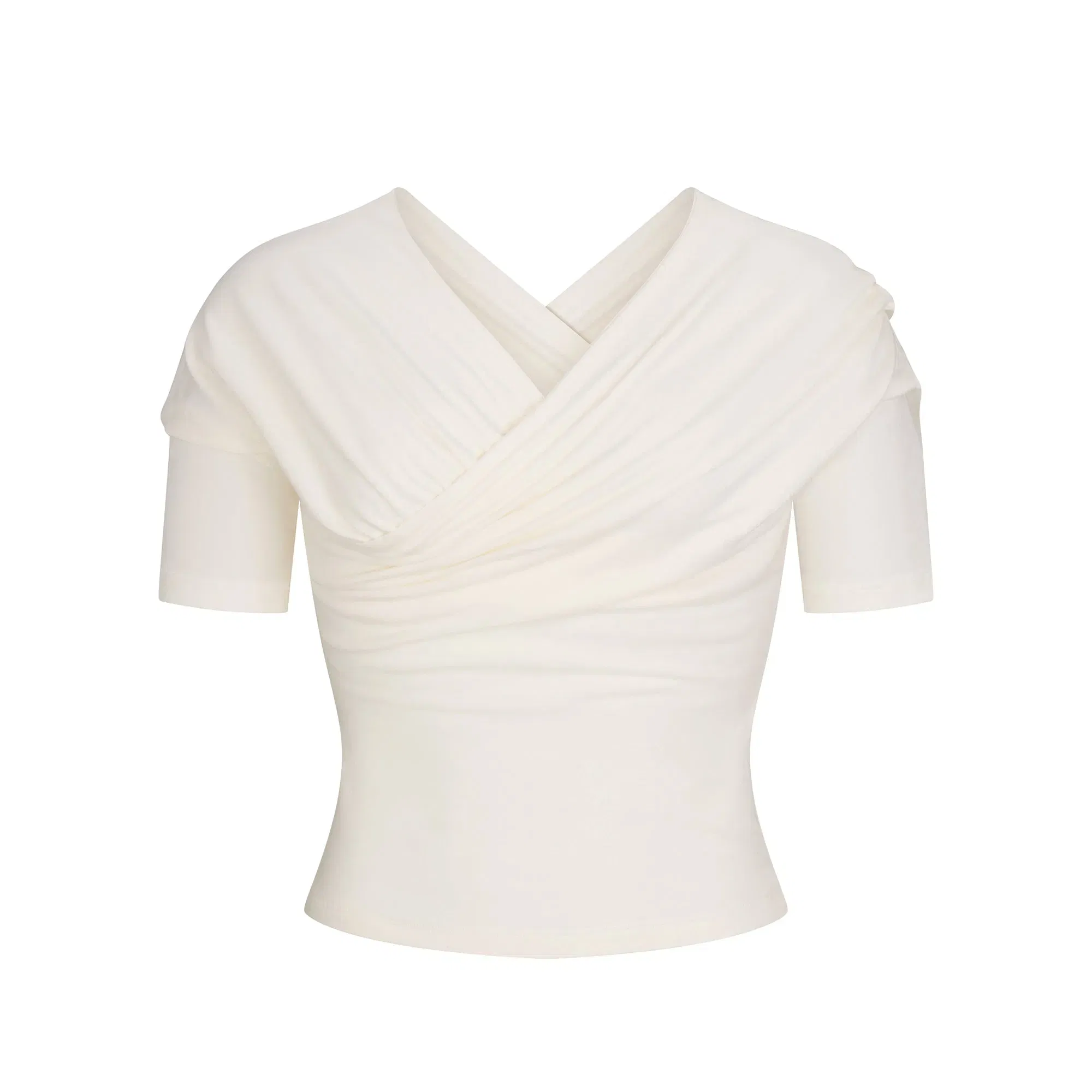 Cotton Jersey Wrap Top