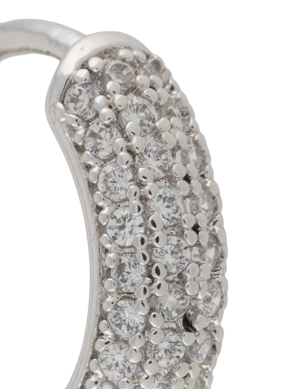pave mini huggies earrings