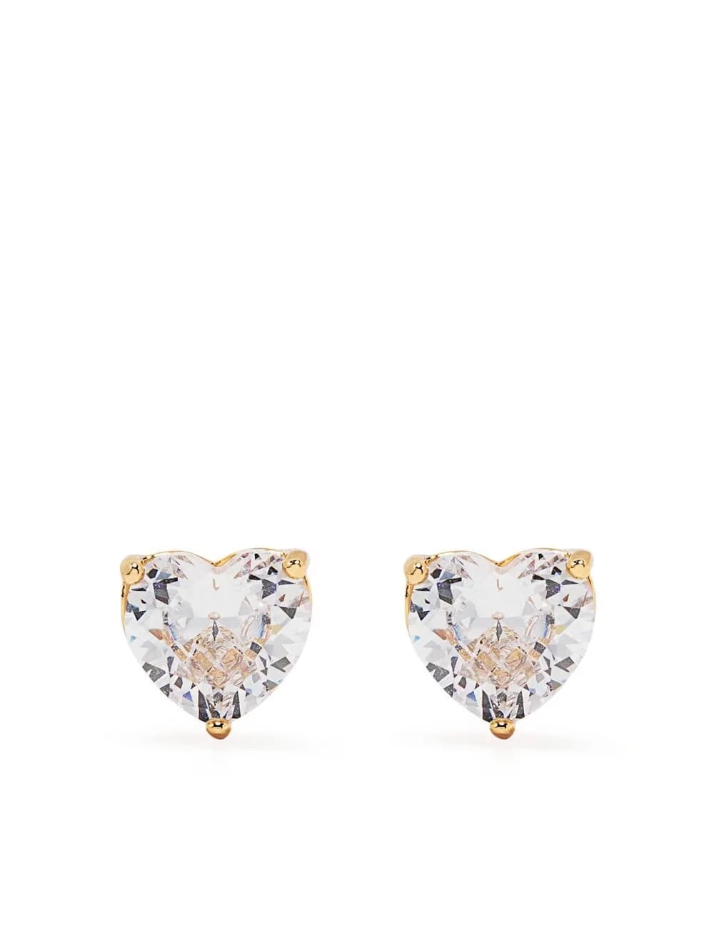 crystal heart-stud earrings