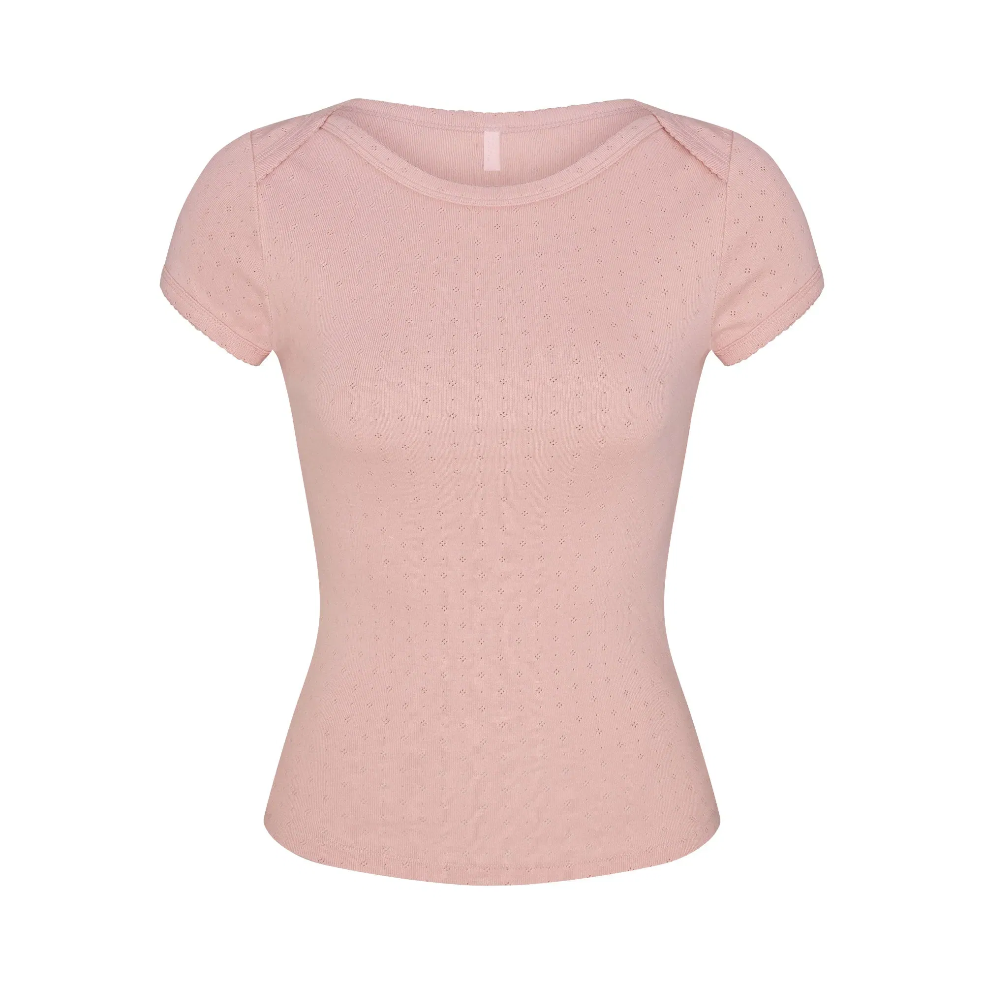 Heavy Pointelle Boatneck T-Shirt