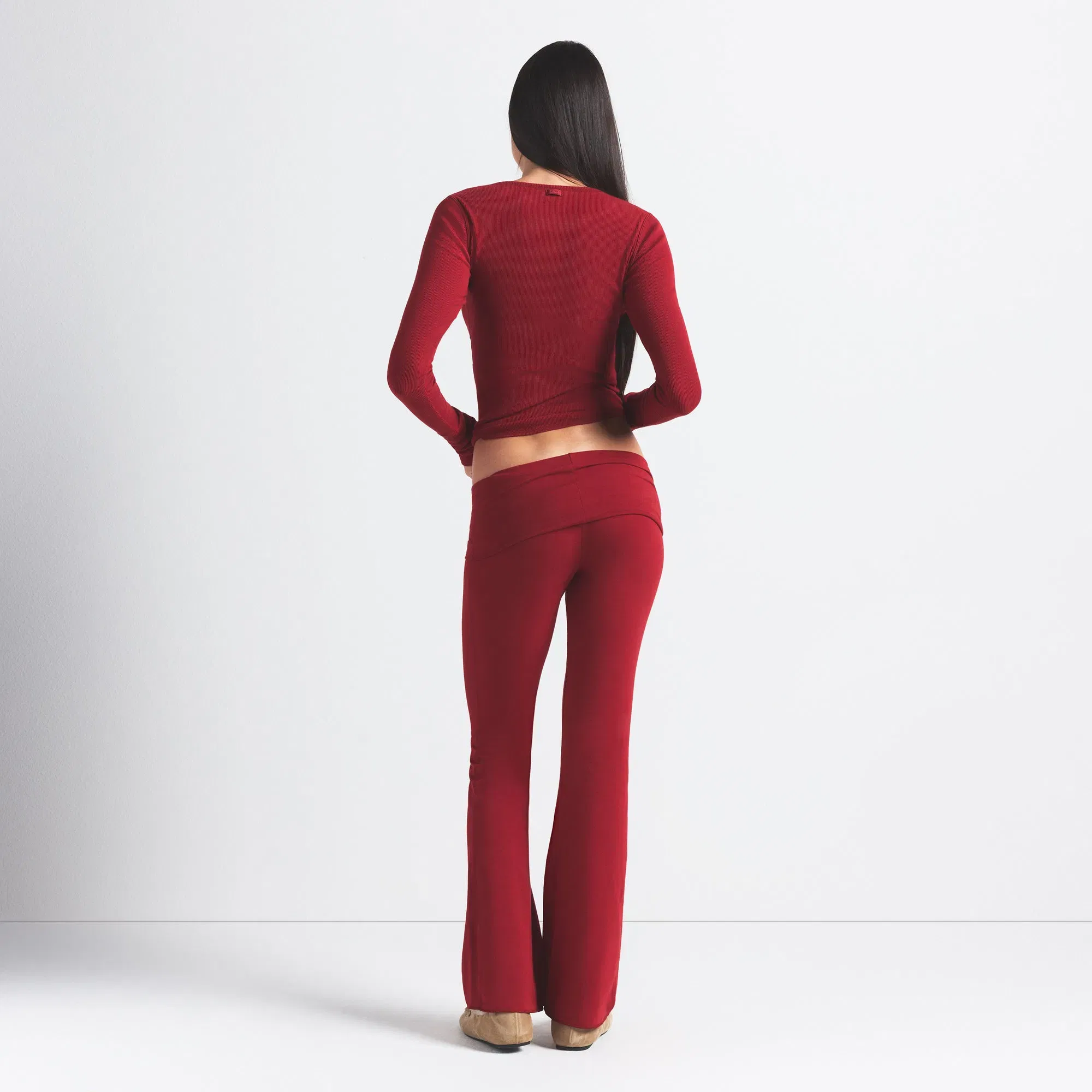 Cotton Jersey Foldover Pant