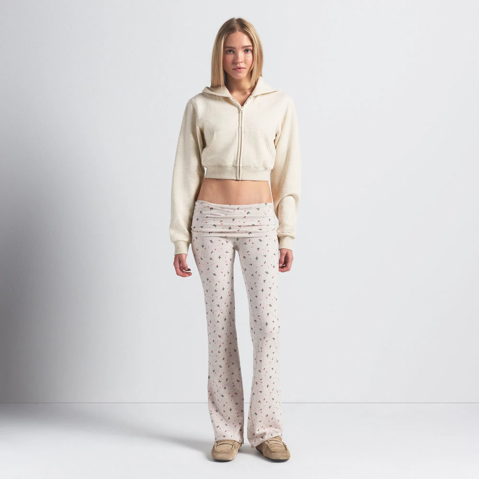 Cotton Jersey Foldover Pant