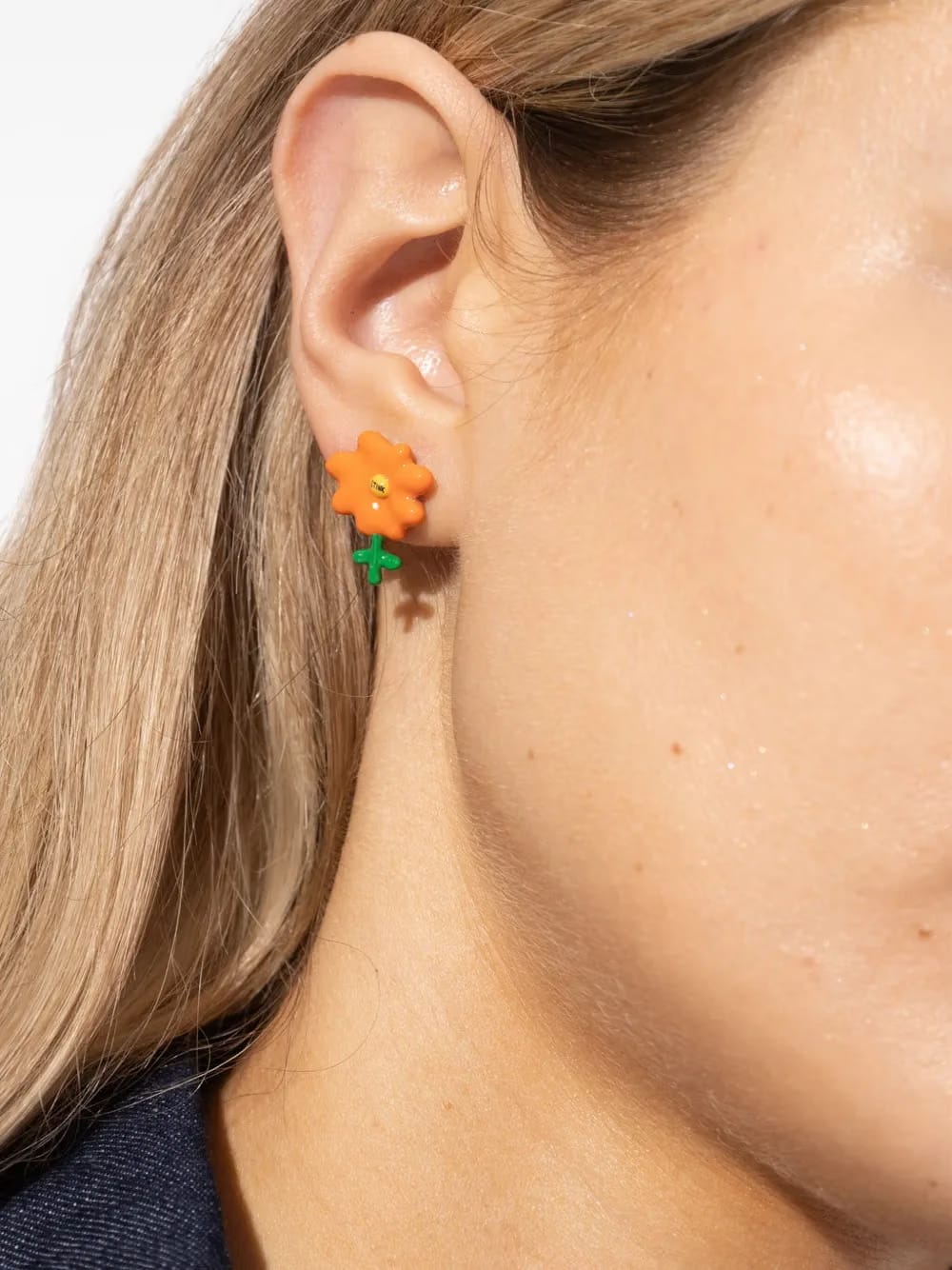 x David Shrigley Joy Flower stud earrings