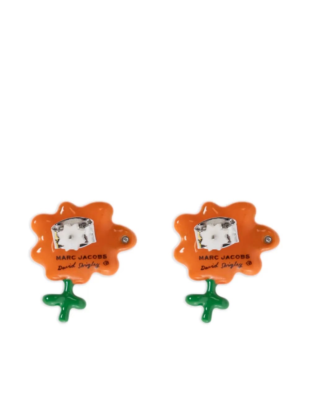 x David Shrigley Joy Flower stud earrings