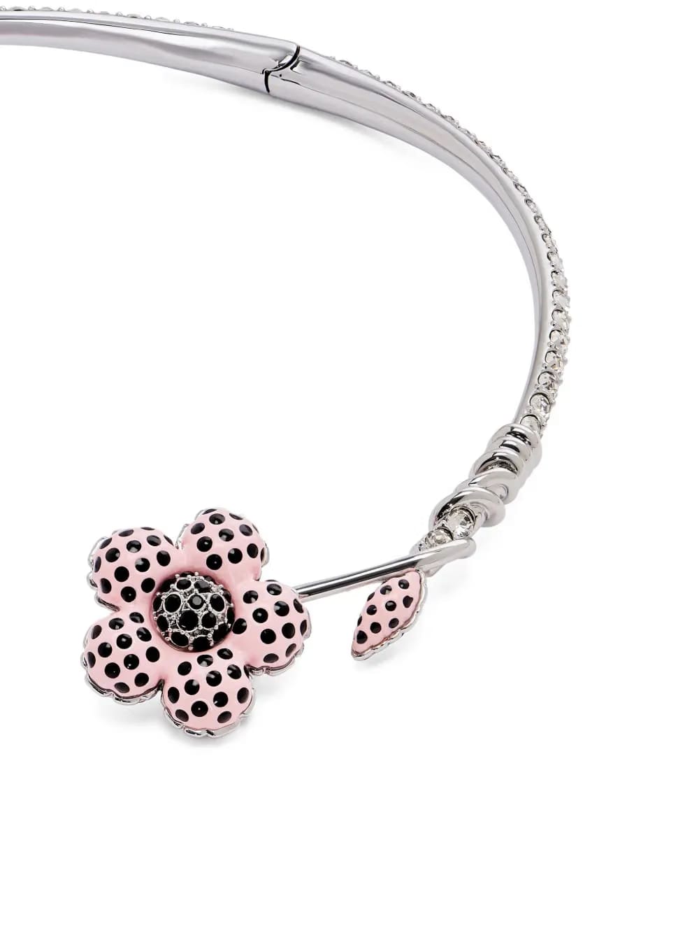 crystal-embellished flower necklace