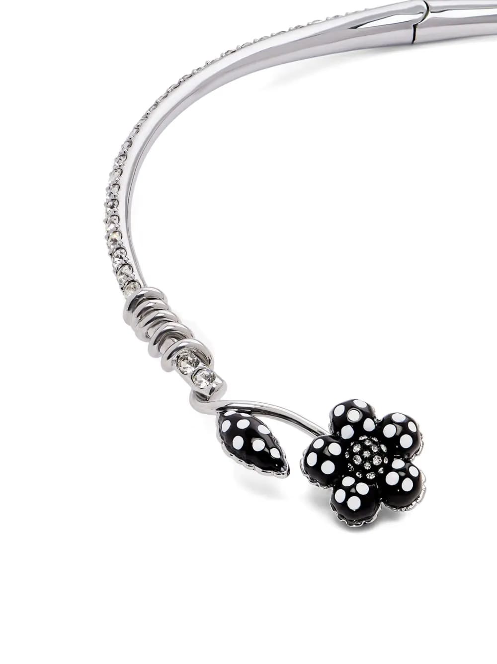 crystal-embellished flower necklace