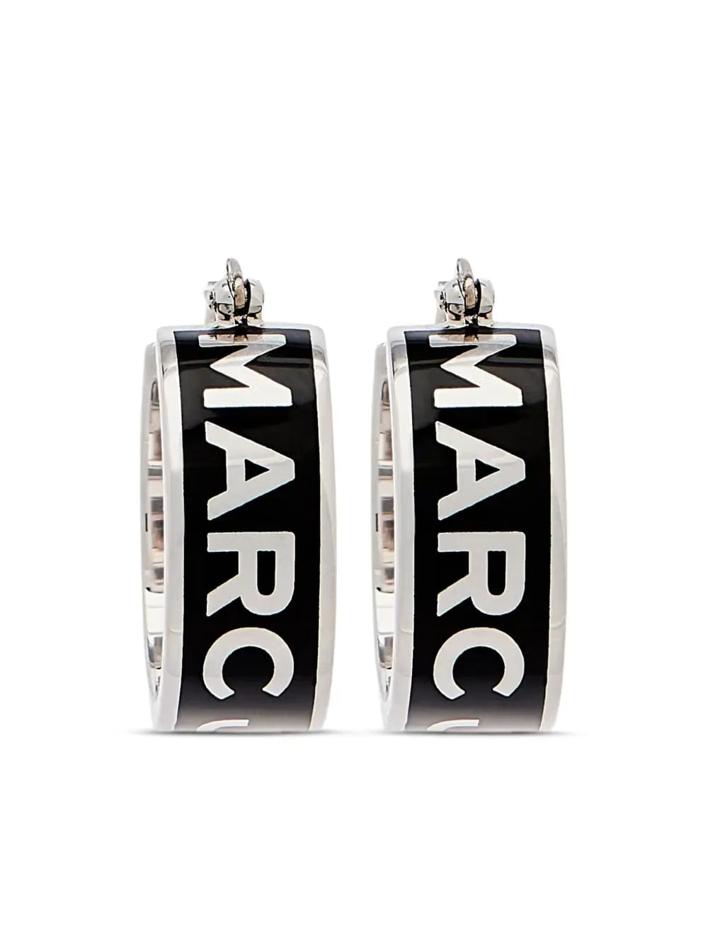 The Button Enamel Logo Hoop earrings