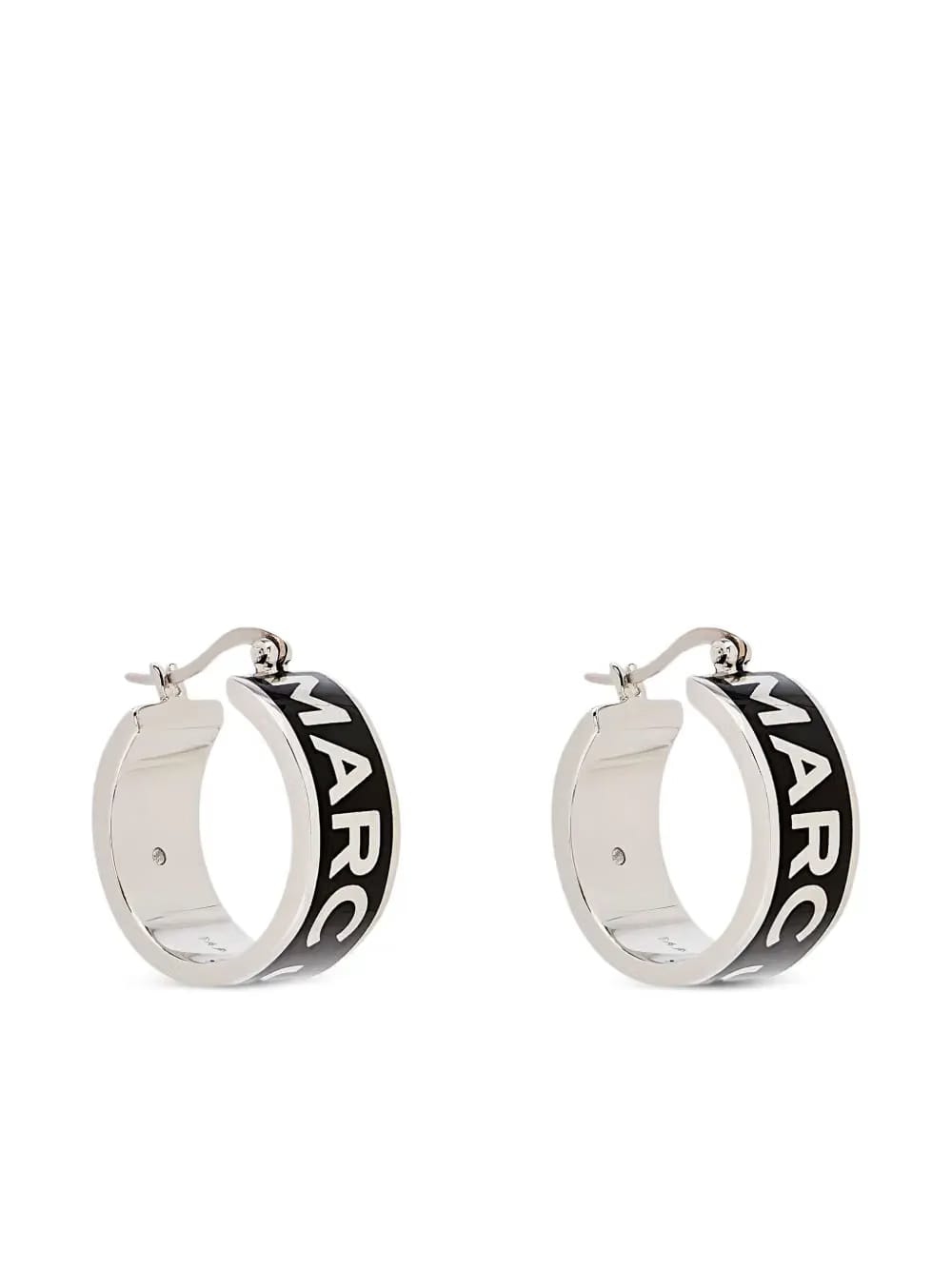 The Button Enamel Logo Hoop earrings
