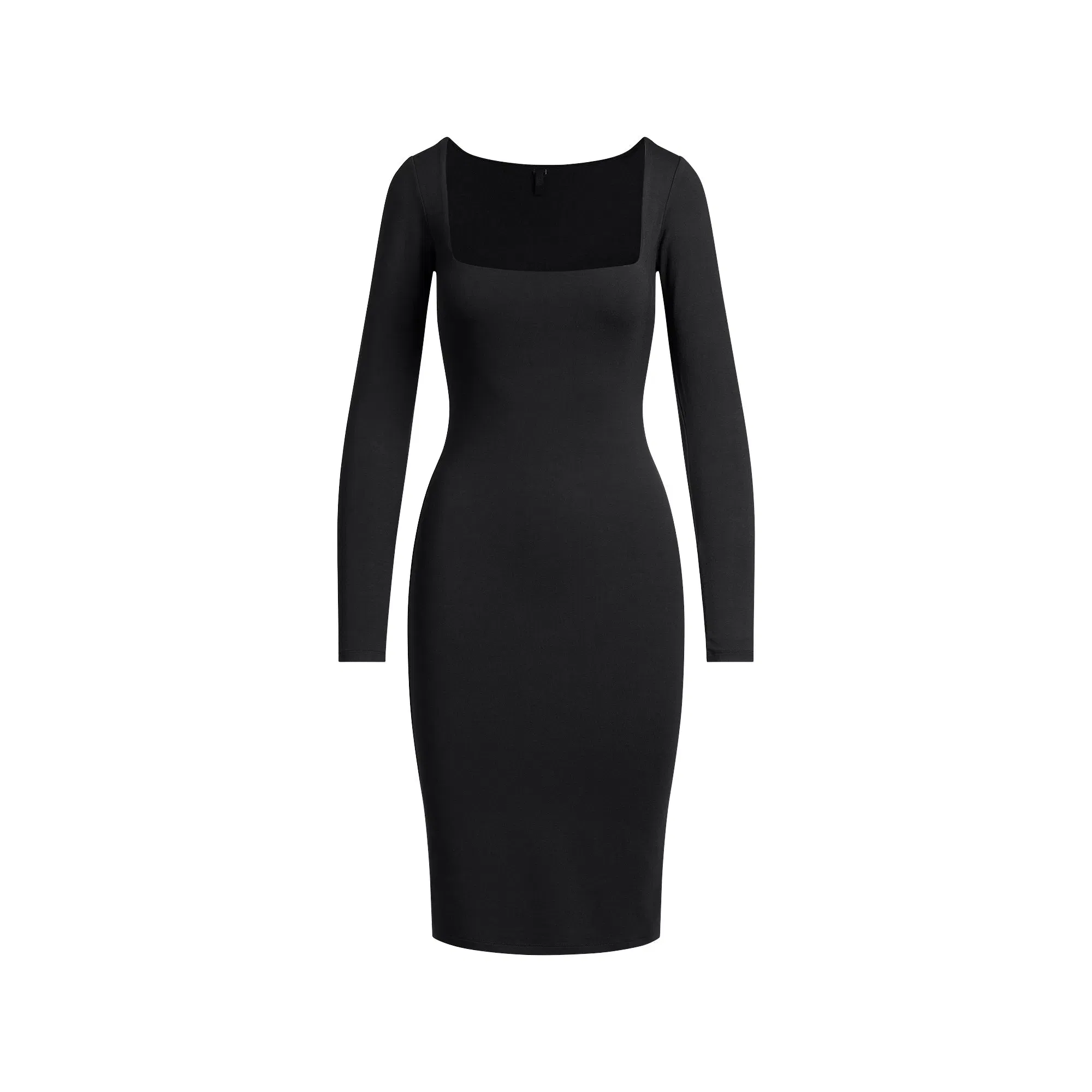 Smooth Layers Square Neck Midi Dress