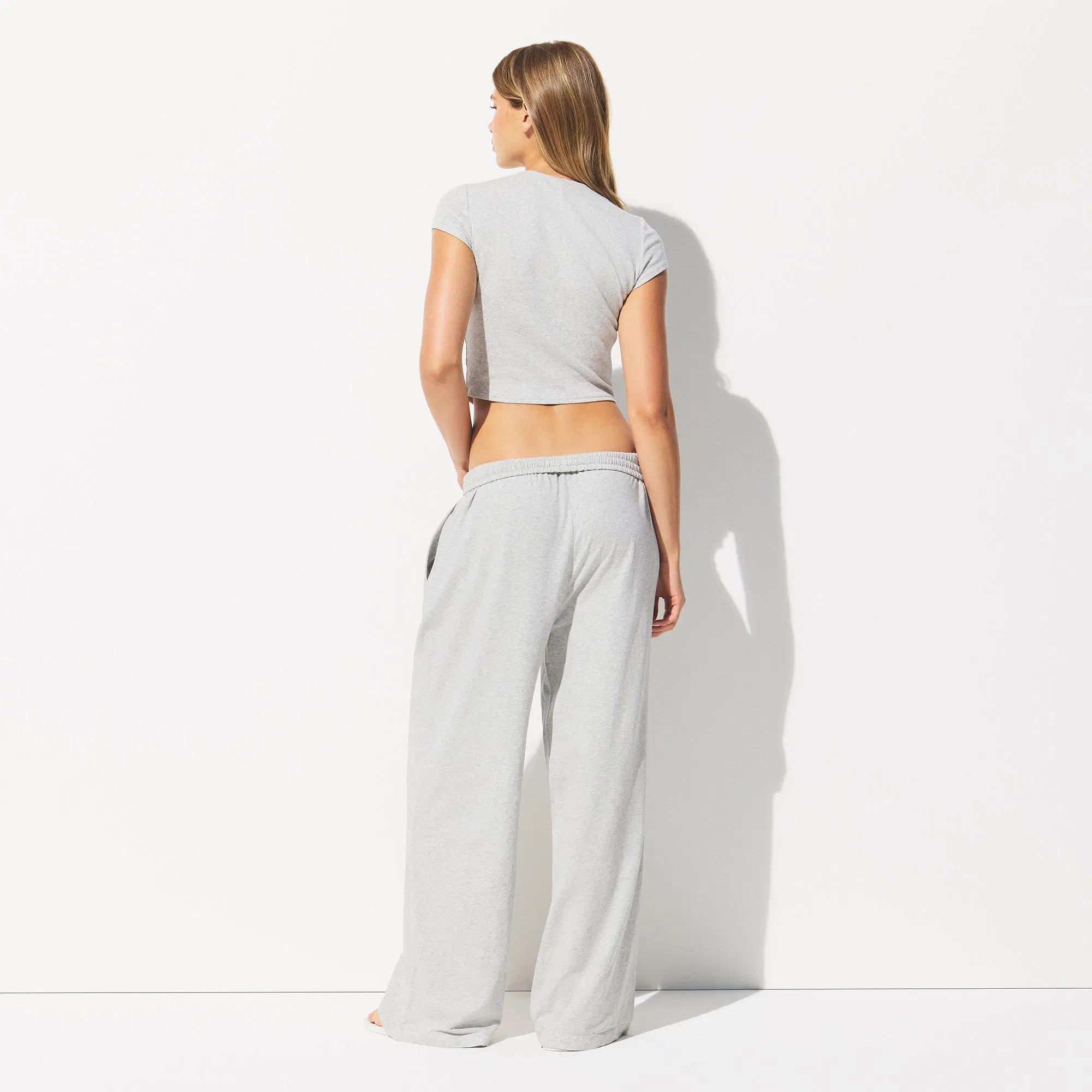Cotton Jersey Wide Leg Pant