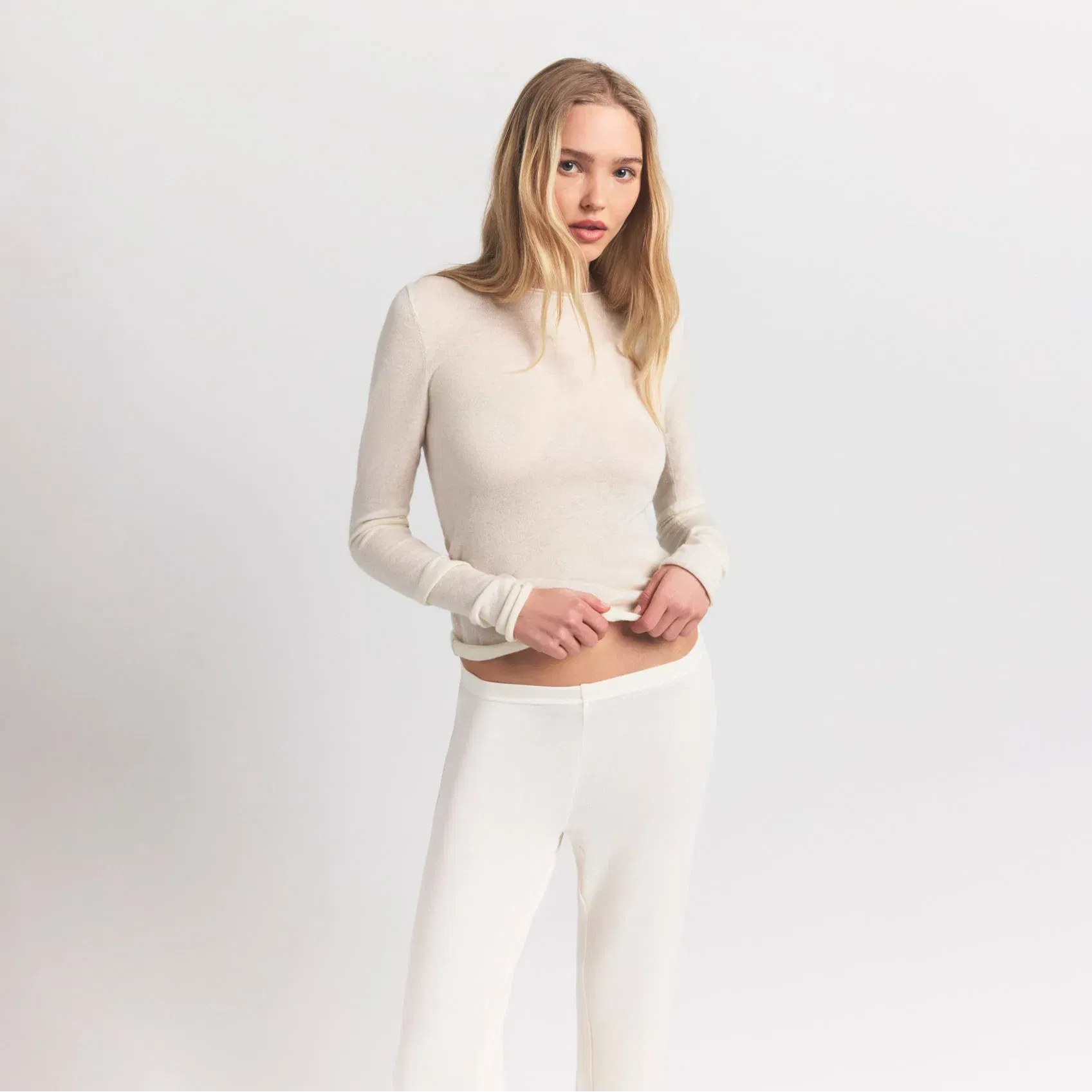 Featherweight Cashmere Long Sleeve Top