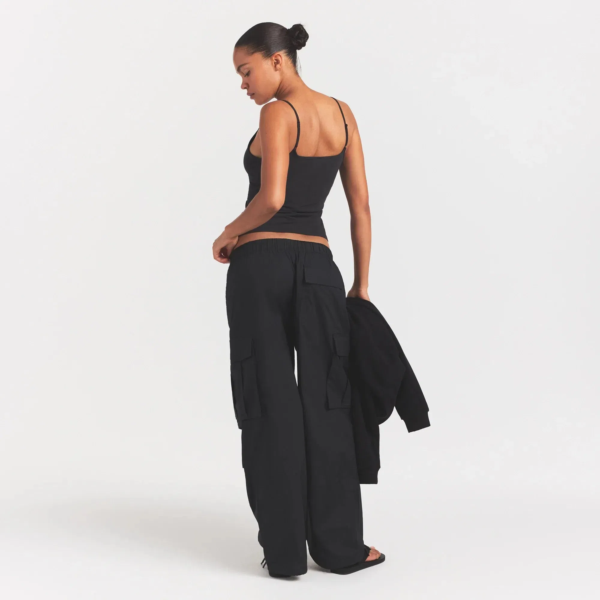 Woven Cotton Oversized Low Rise Cargo Pant