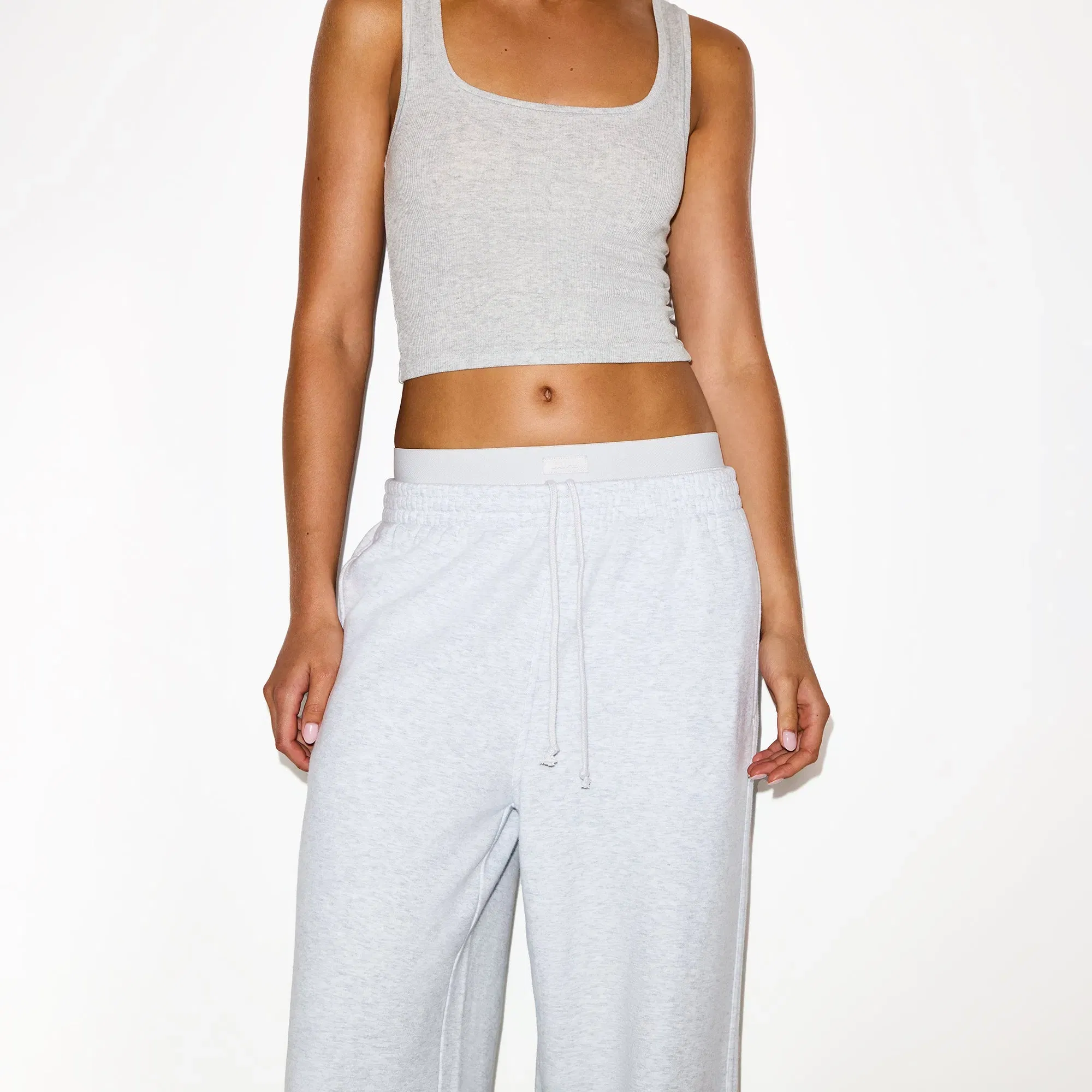 Cotton Fleece Oversized Double Waistband Pant