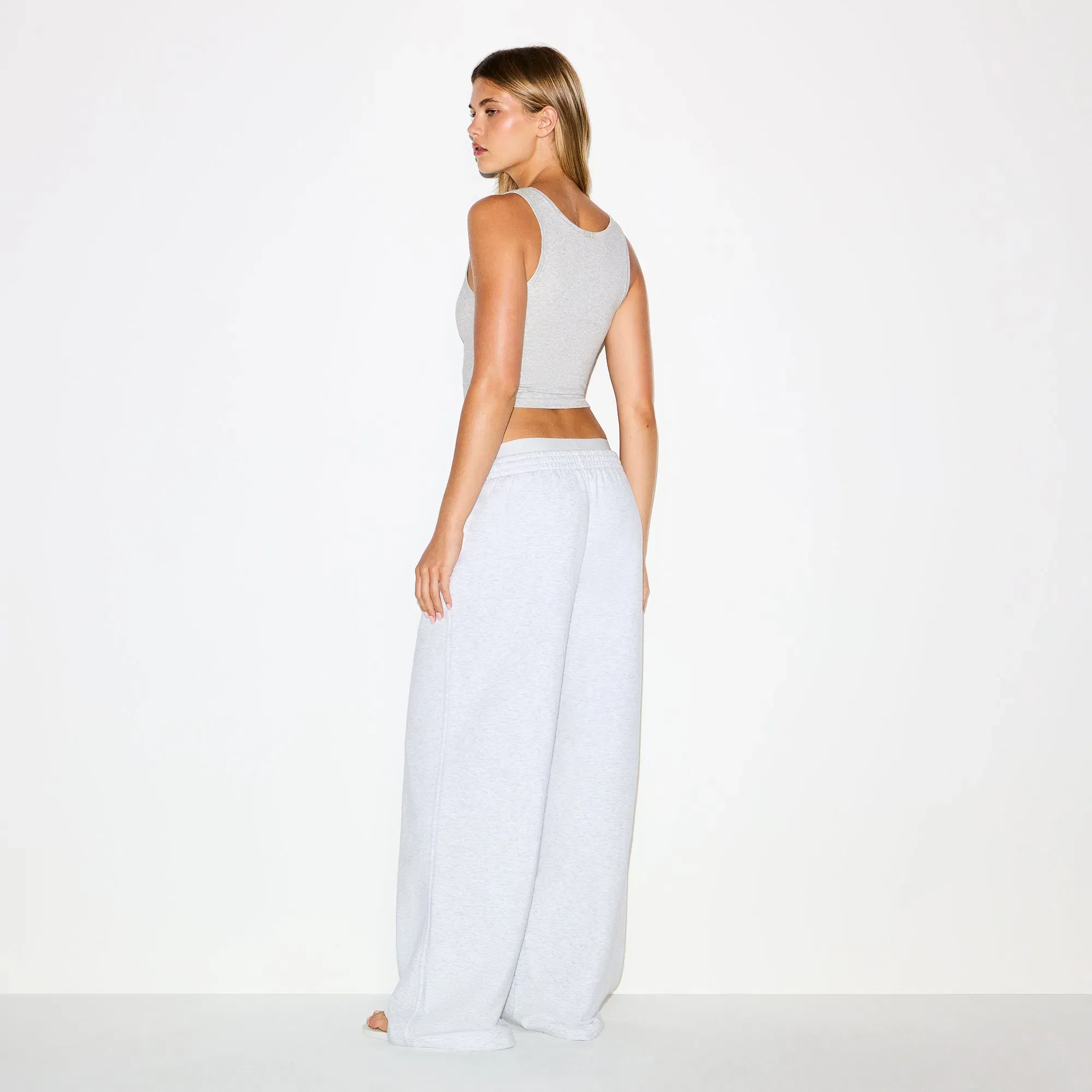 Cotton Fleece Oversized Double Waistband Pant