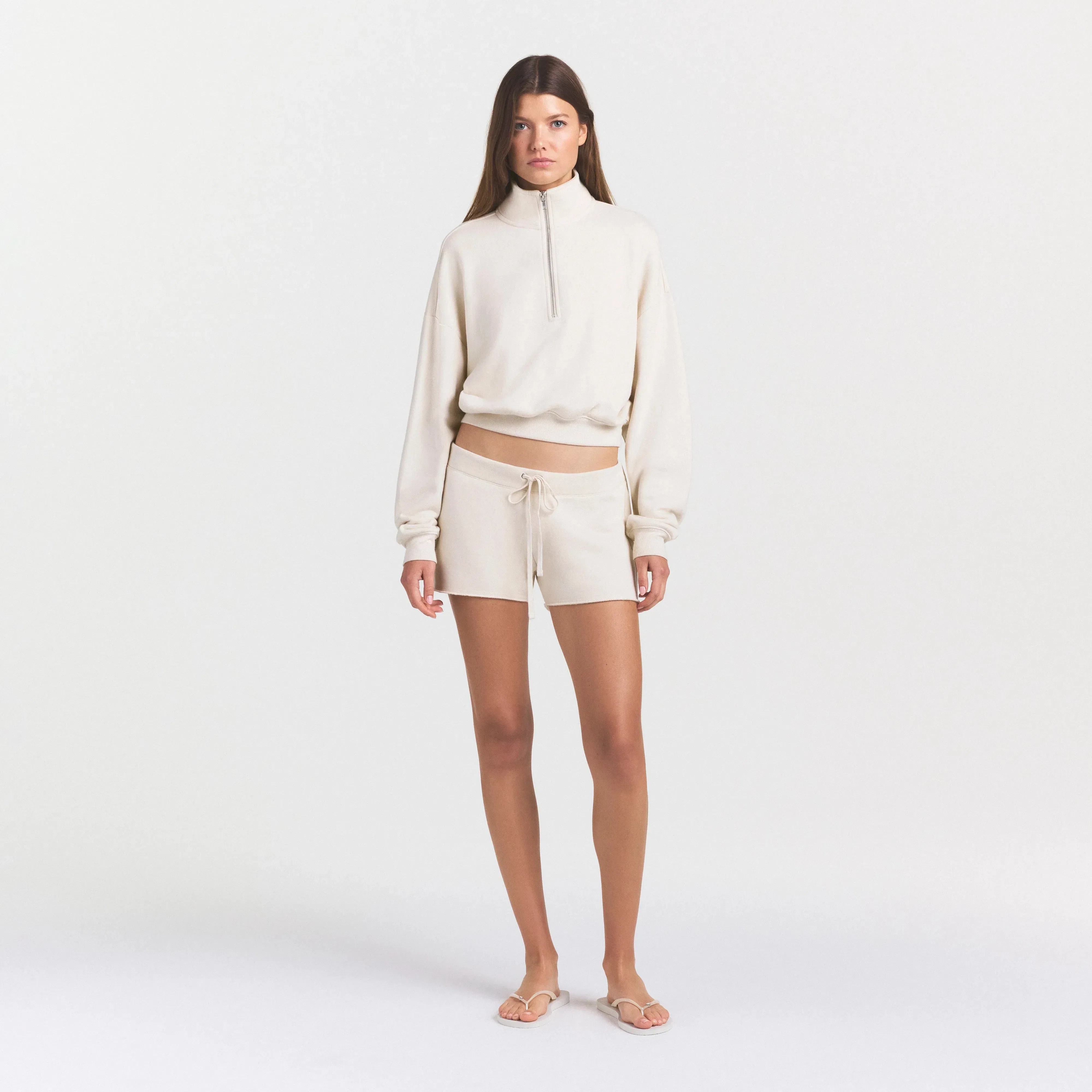 Drapey French Terry Half Zip