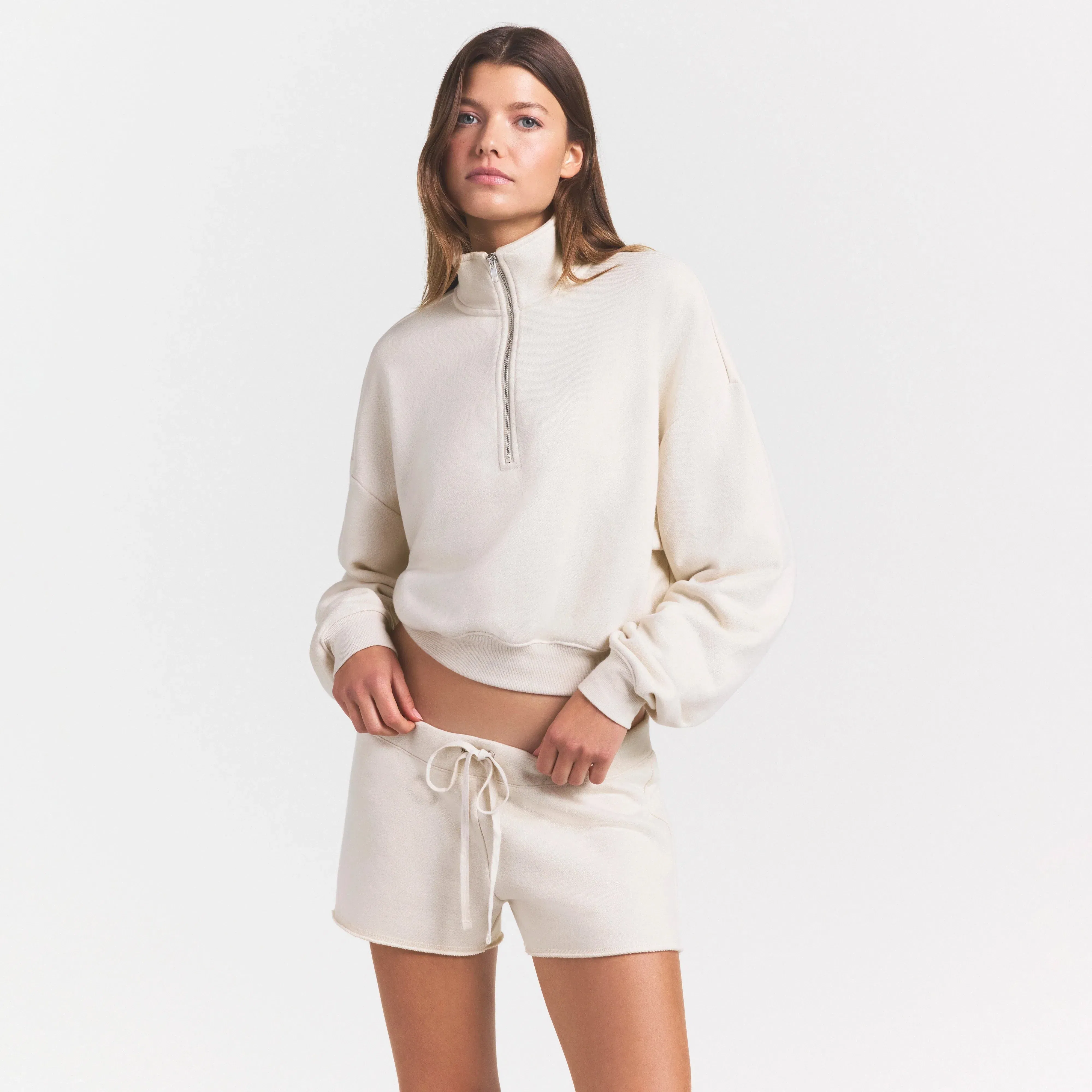 Drapey French Terry Half Zip