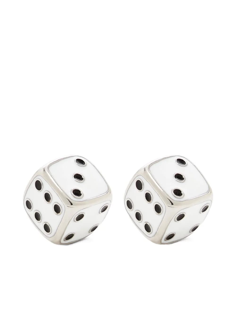 X Derrick Adams Dice earrings