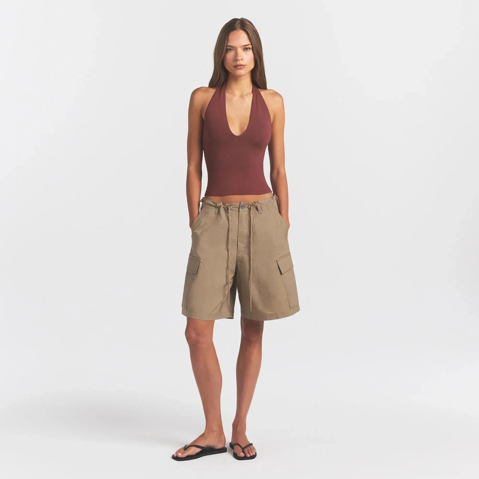 Woven Cotton Oversized Cargo Short