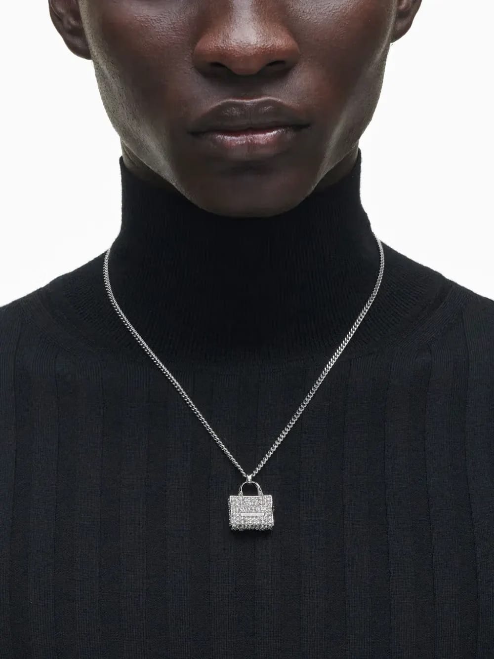 The Pavé Tote Bag necklace
