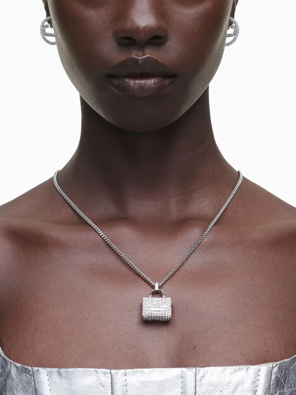 The Pavé Tote Bag necklace