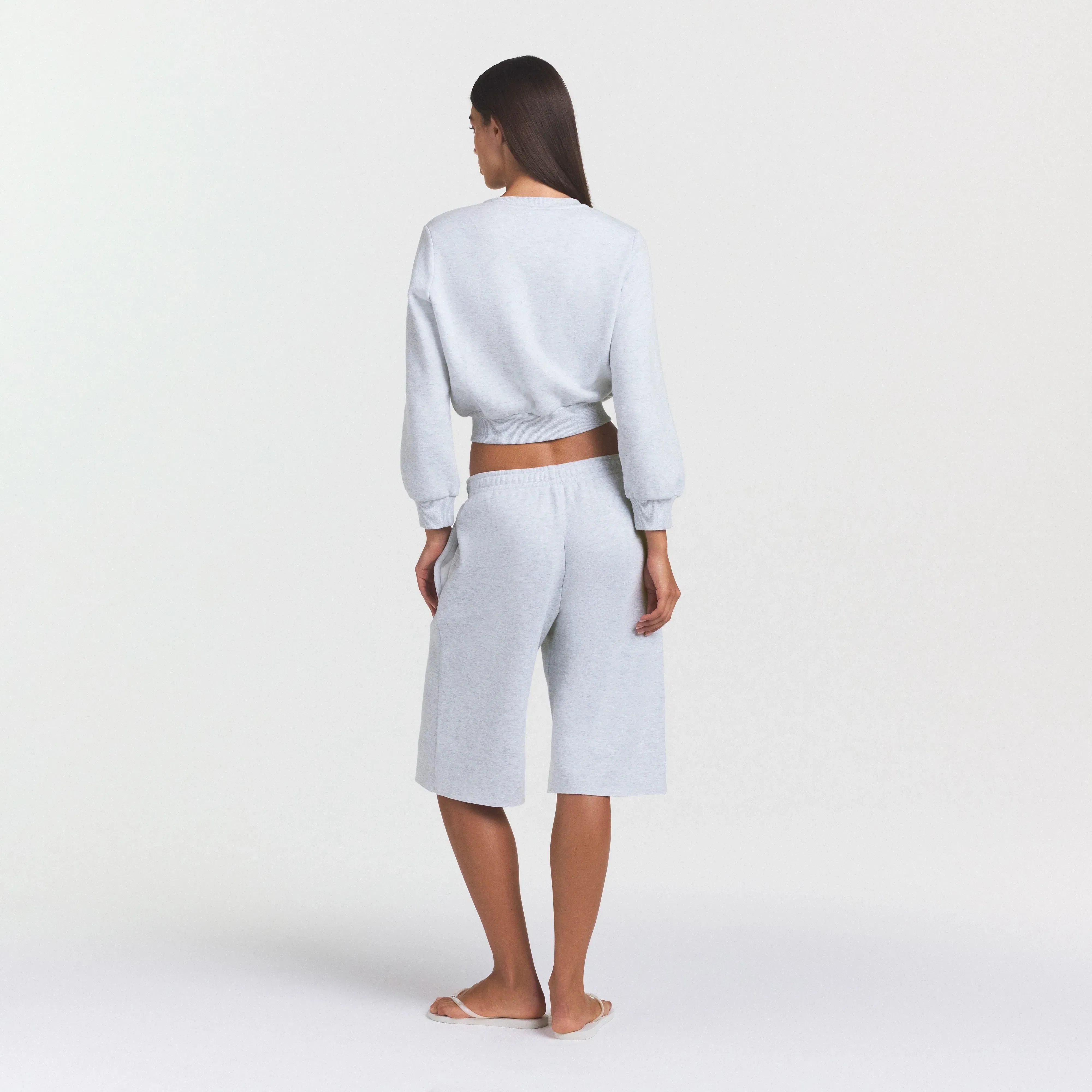 Cotton Fleece Shrunken Cardigan