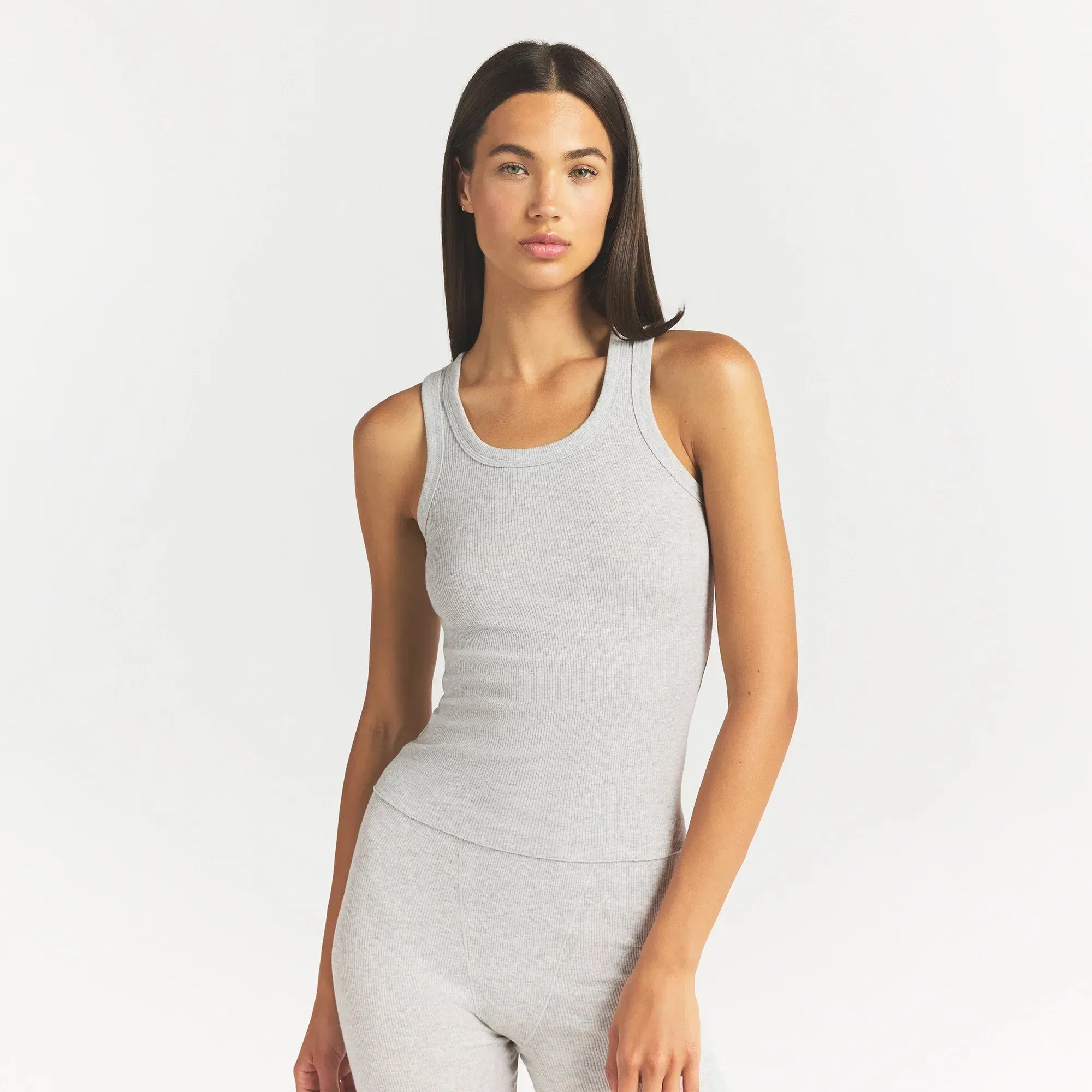 Cotton Rib Scoop Neck Tank