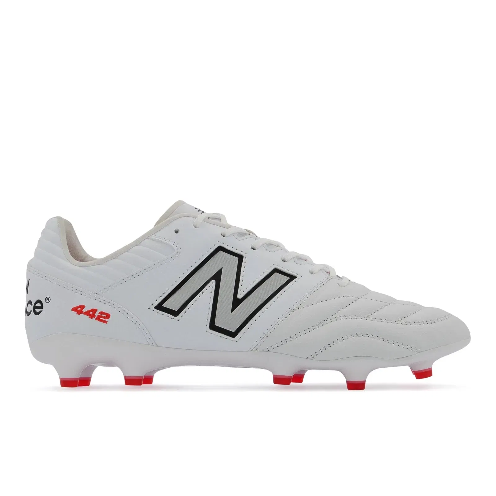 New Balance 442 Pro Fg V2 White With Red And Black White With Red And Black
