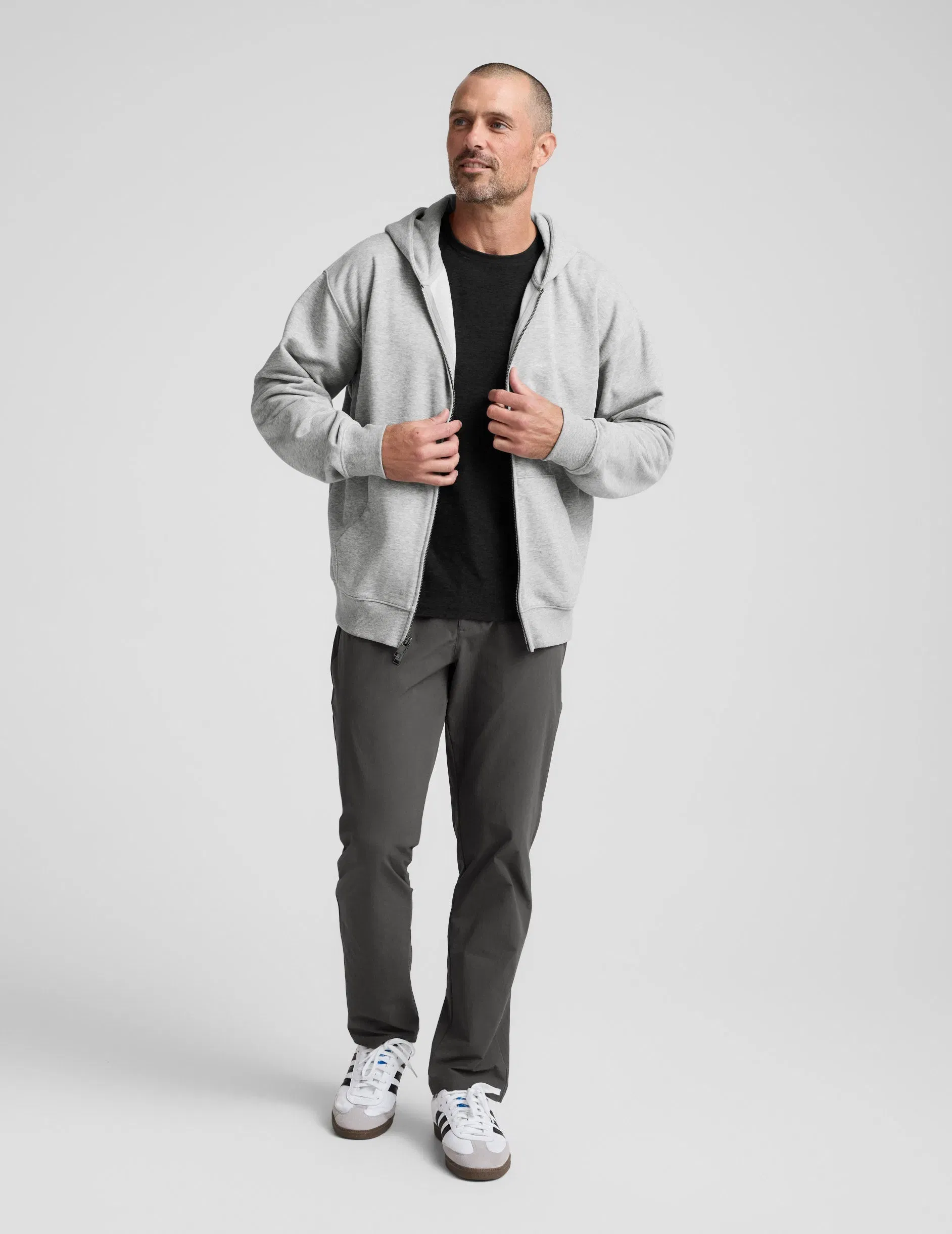 Beyond Yoga LuxeFleece Mens Full Zip Hoodie