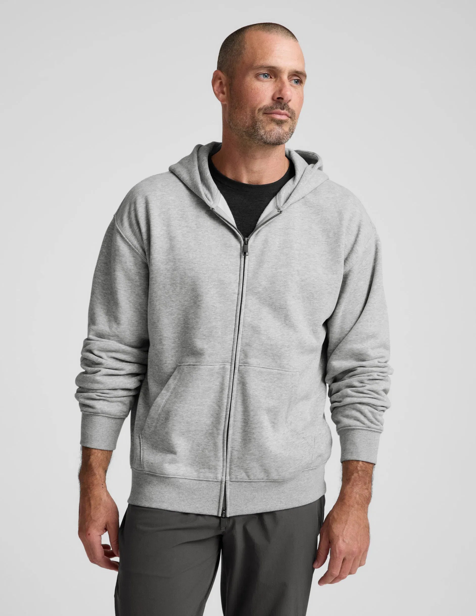 Beyond Yoga LuxeFleece Mens Full Zip Hoodie