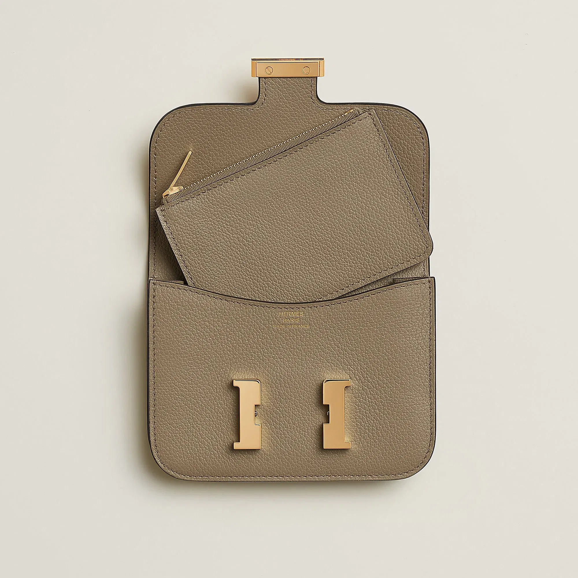 Hermes Constance Slim Wallet Bleu Saphir