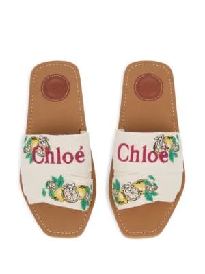 Woody embroidered logo-print sandals