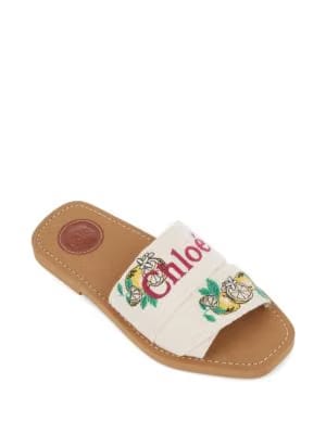 Woody embroidered logo-print sandals