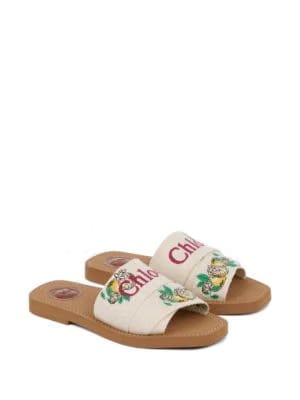 Woody embroidered logo-print sandals