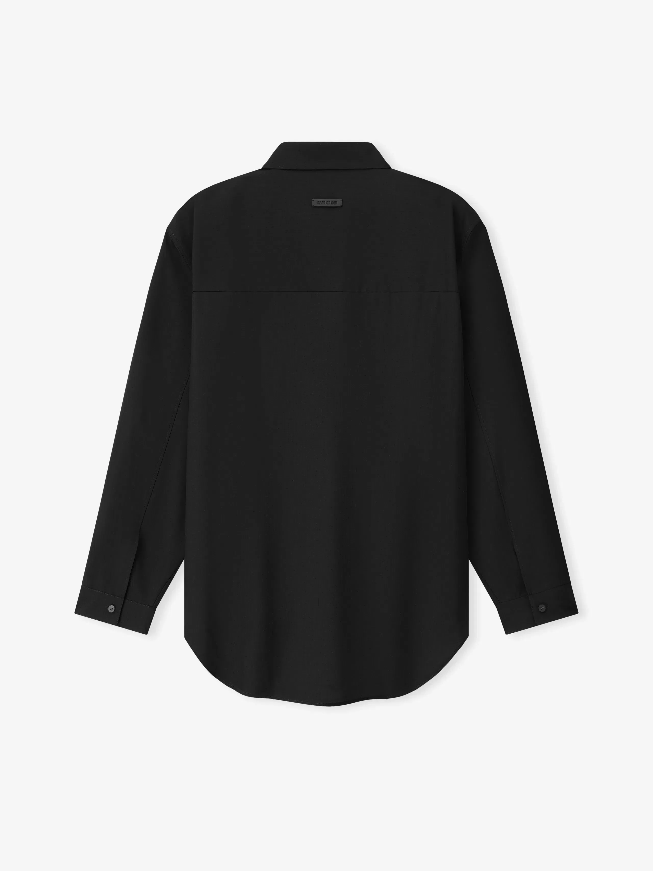 Essentials Easy Care Wool Classic Shirt Black