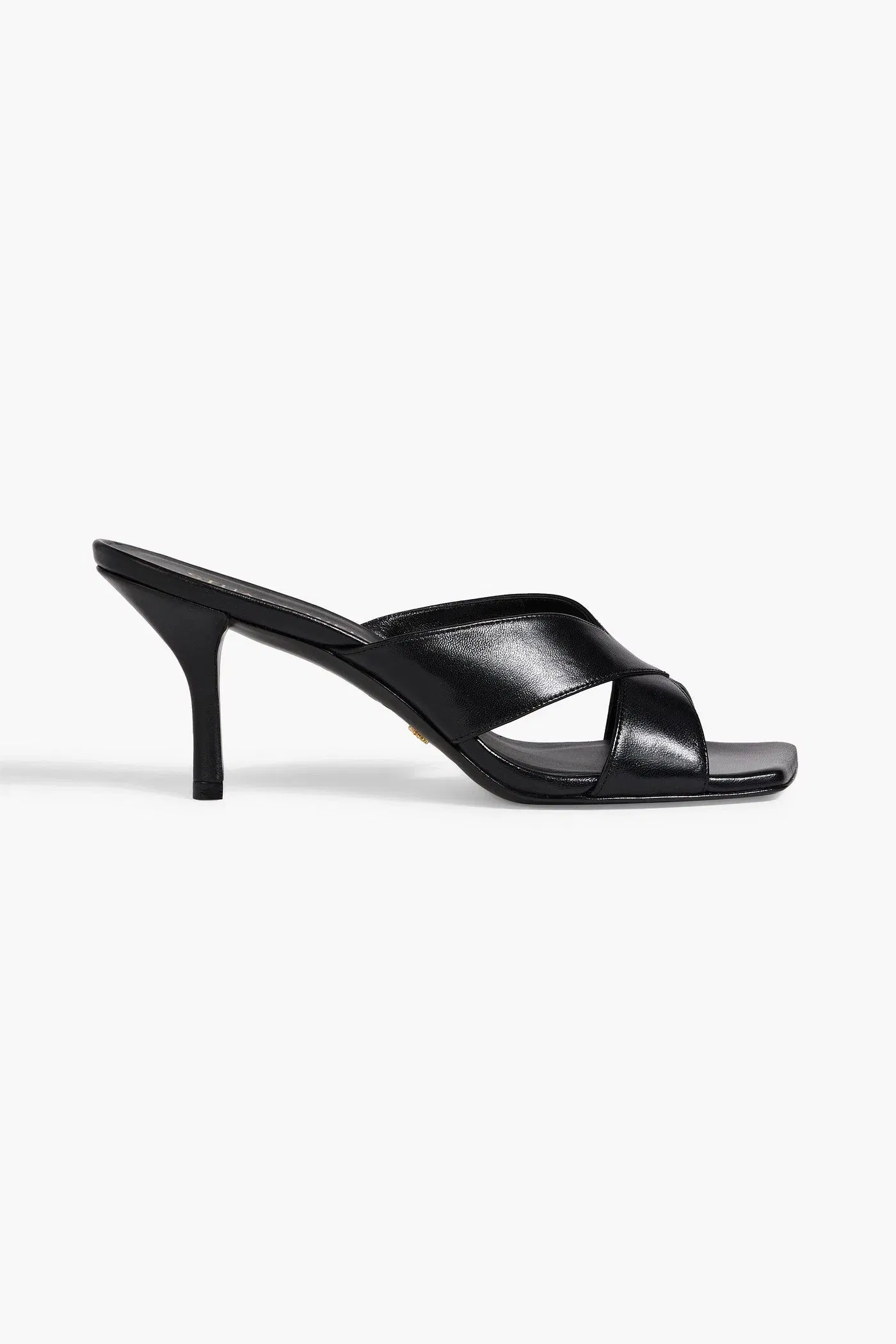 Stuart Weitzman Carmen 75 Leather Mules Black Women's