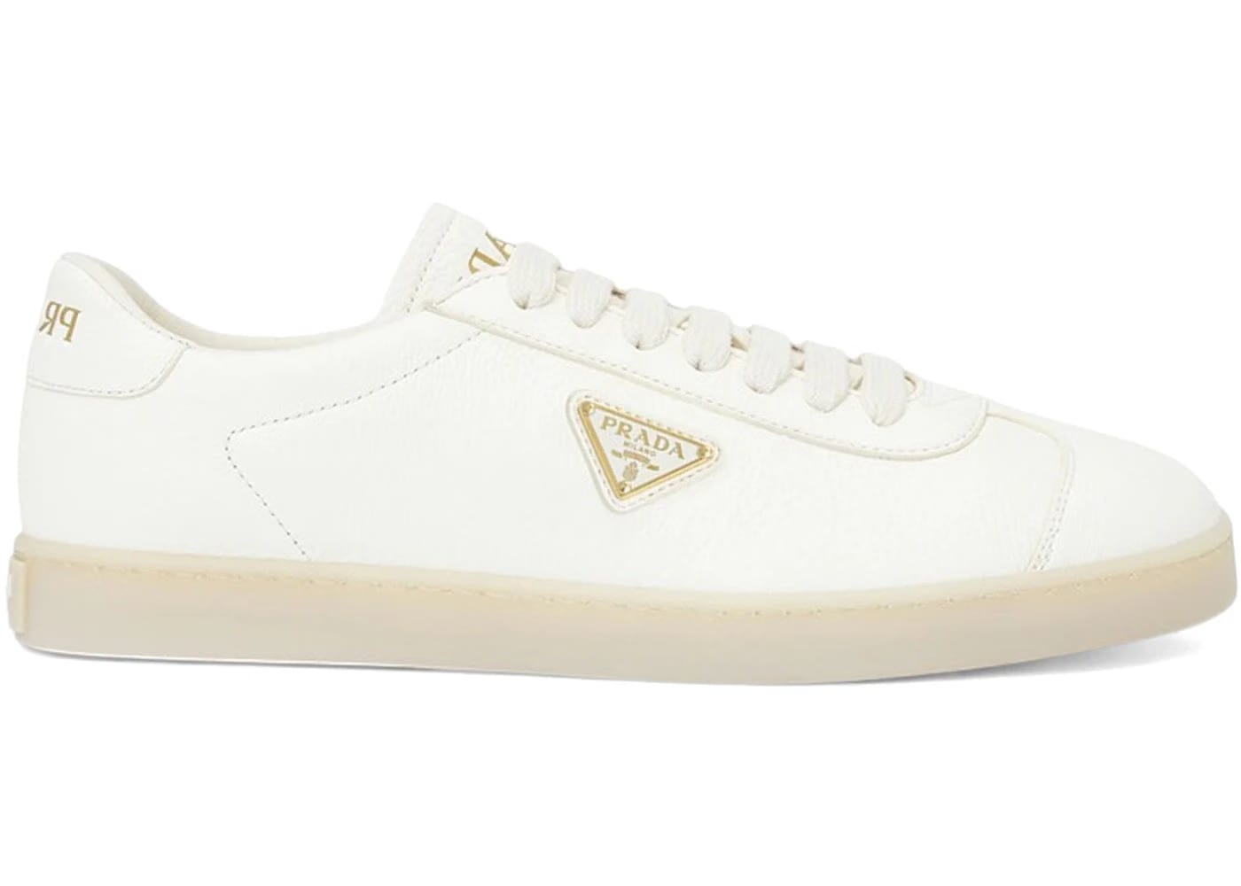 Prada Lane Sneaker Ivory Deerskin Leather