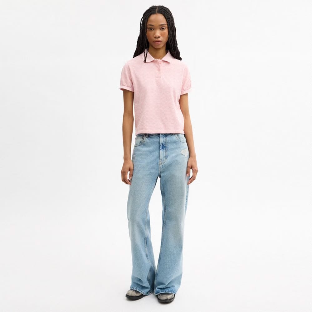 Coach Signature Polo Pink Signature