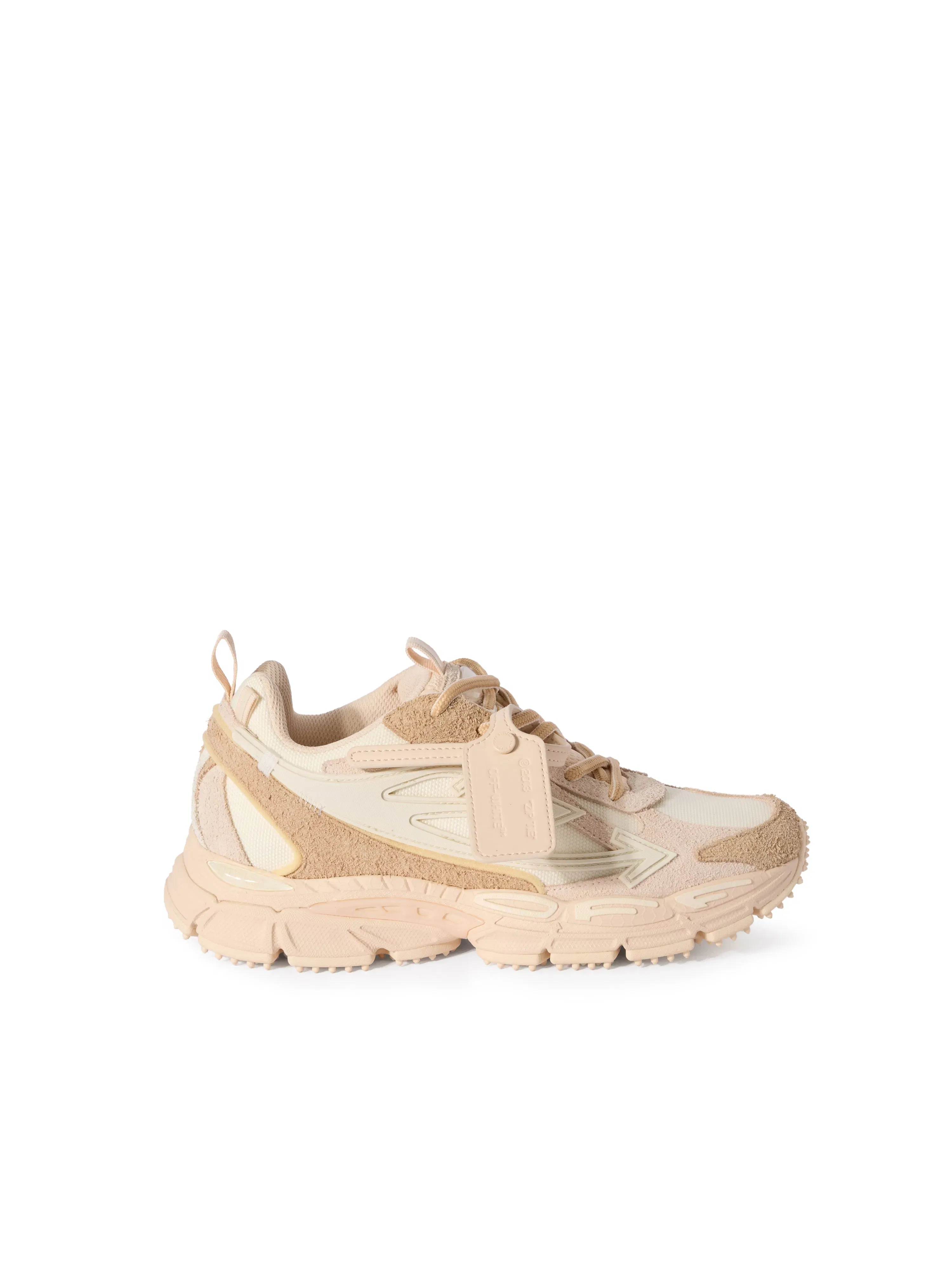Off-White Be Right Back Suede Sneakers Womens Nude