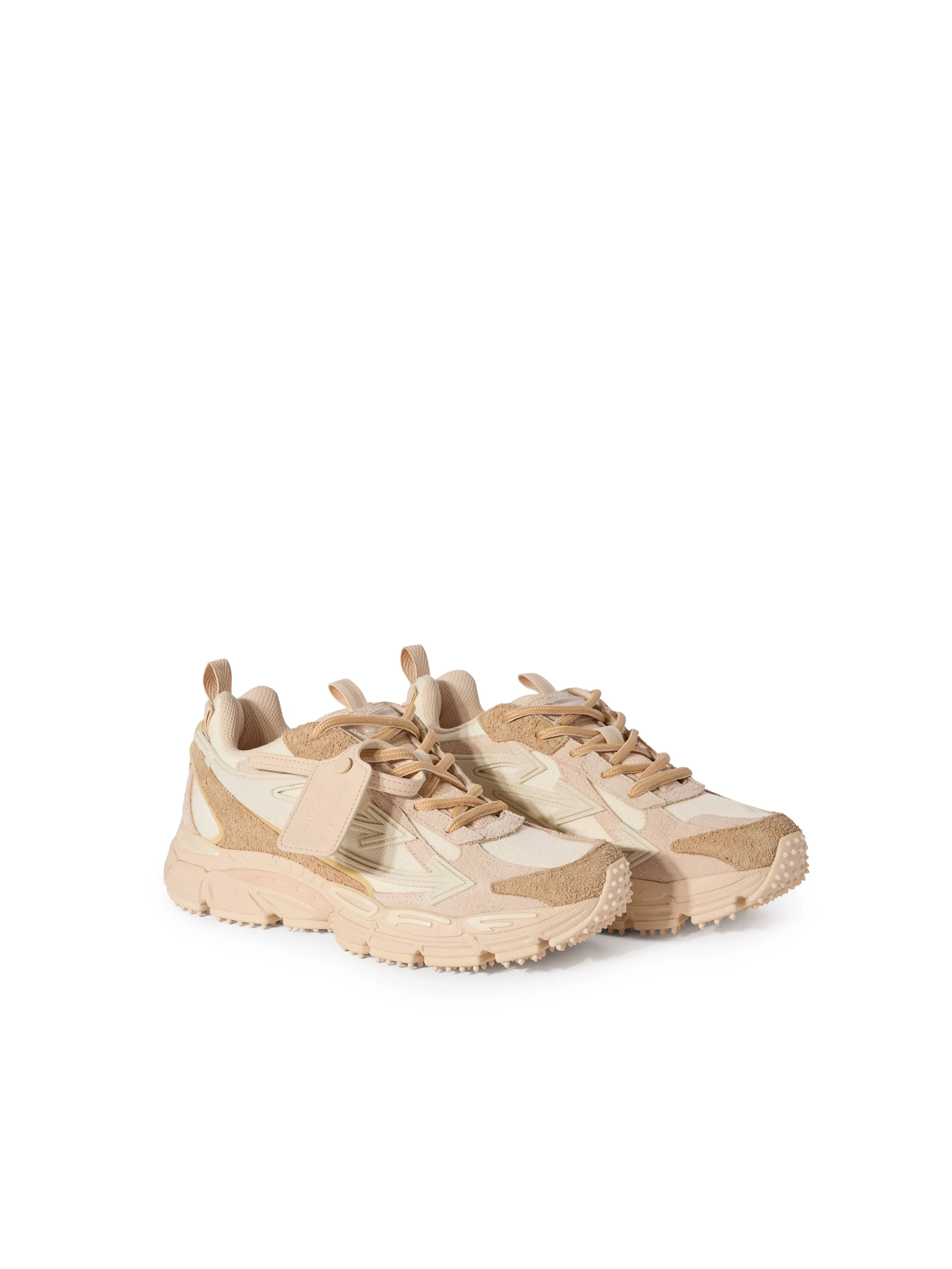 Off-White Be Right Back Suede Sneakers Womens Nude