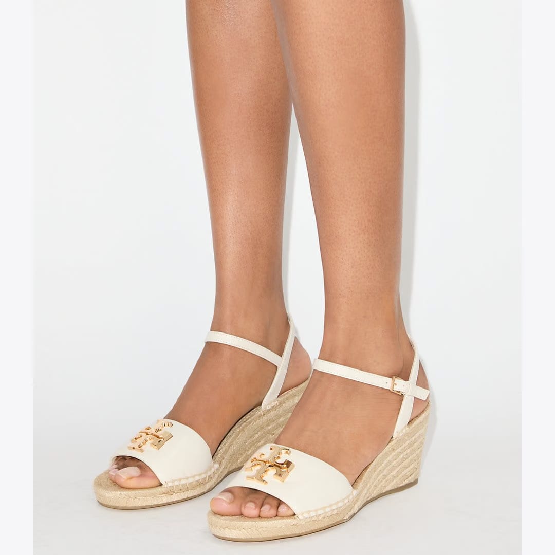 Tory Burch Eleanor Wedge Espadrille LIGHT CREAM / GOLD