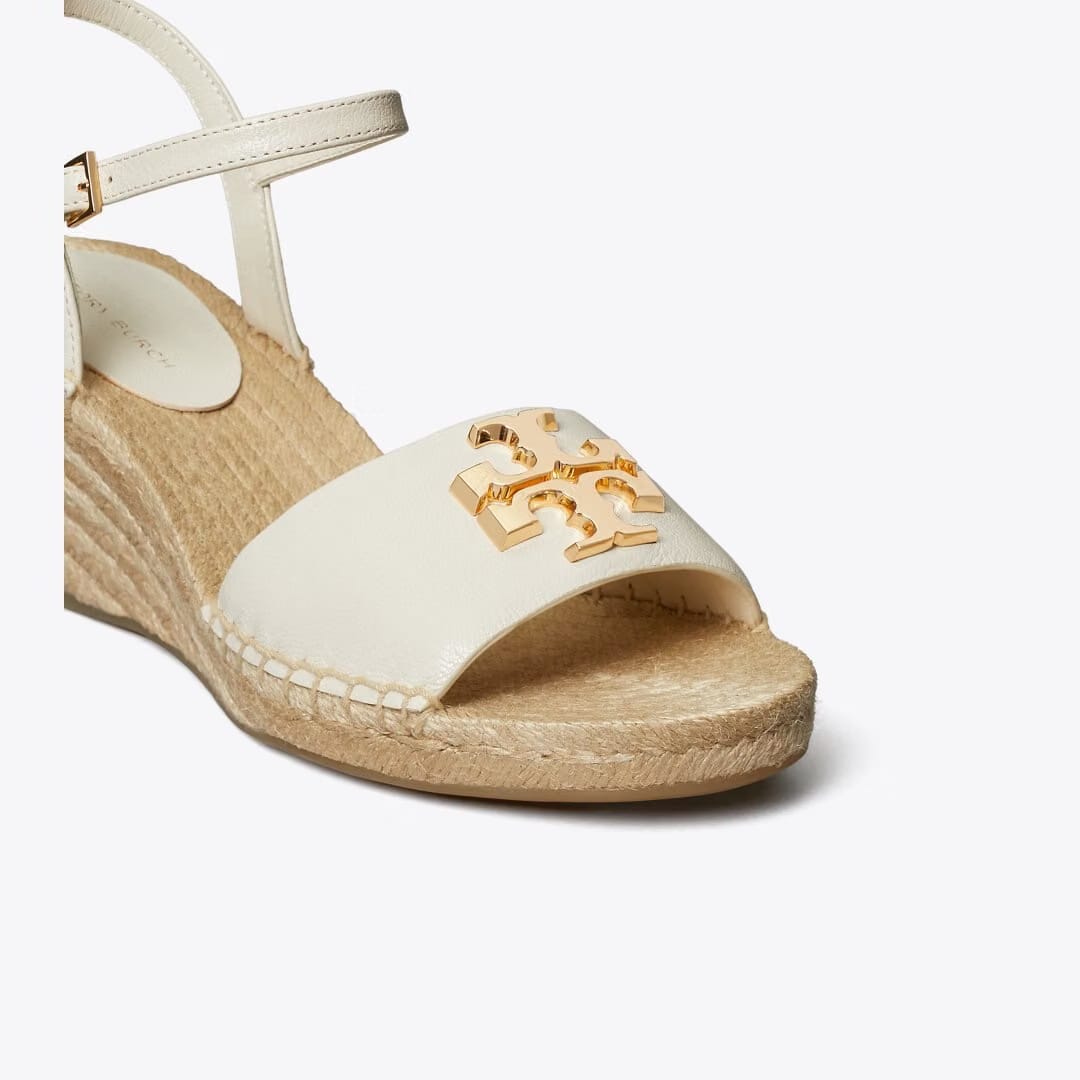 Tory Burch Eleanor Wedge Espadrille LIGHT CREAM / GOLD
