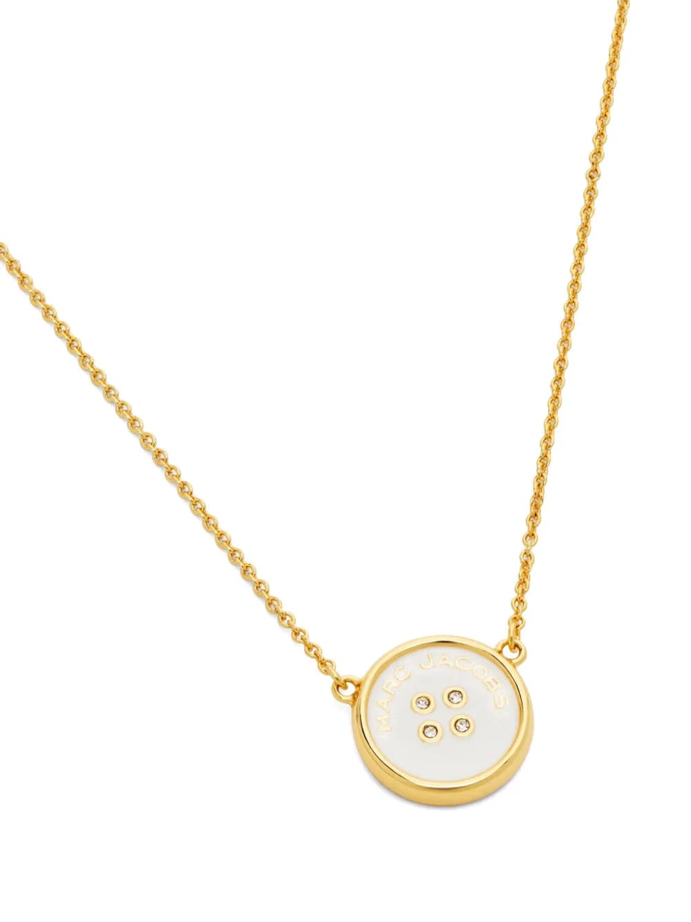 logo-plaque pendant necklace
