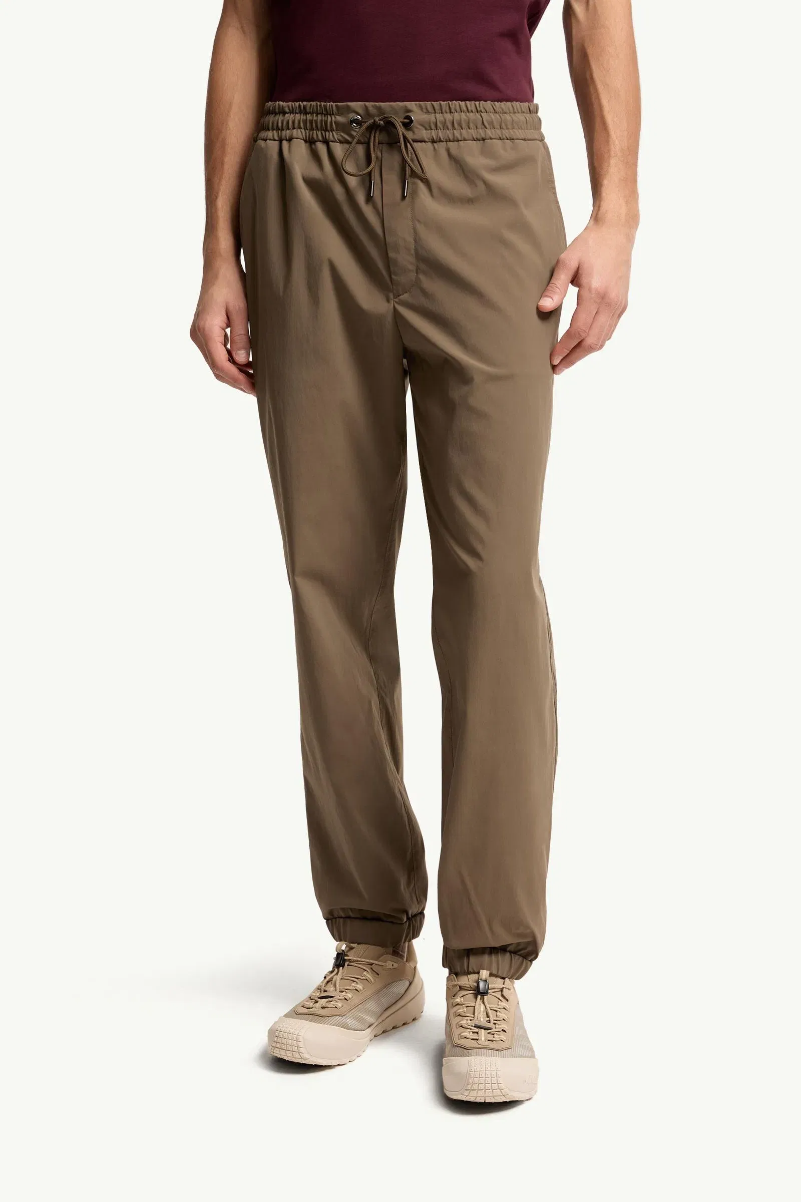 Moncler Striped Stretch Jogging Pants Olive Green Olive Green