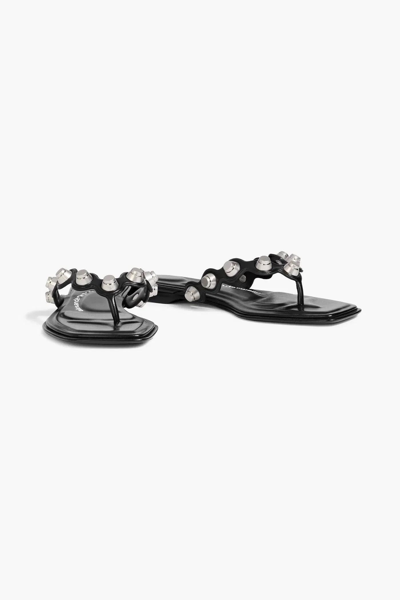 Alexander Wang Riot 85 Studded Leather Sandals Black Women's