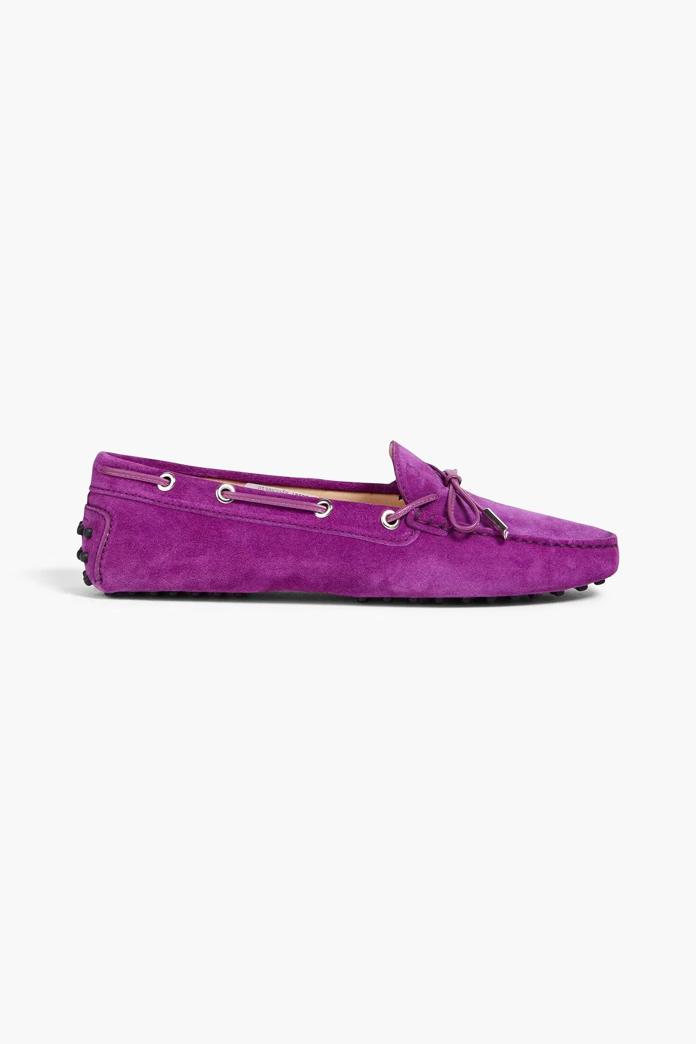 Tod's Heaven Lacetto Suede Loafers Violet Women's